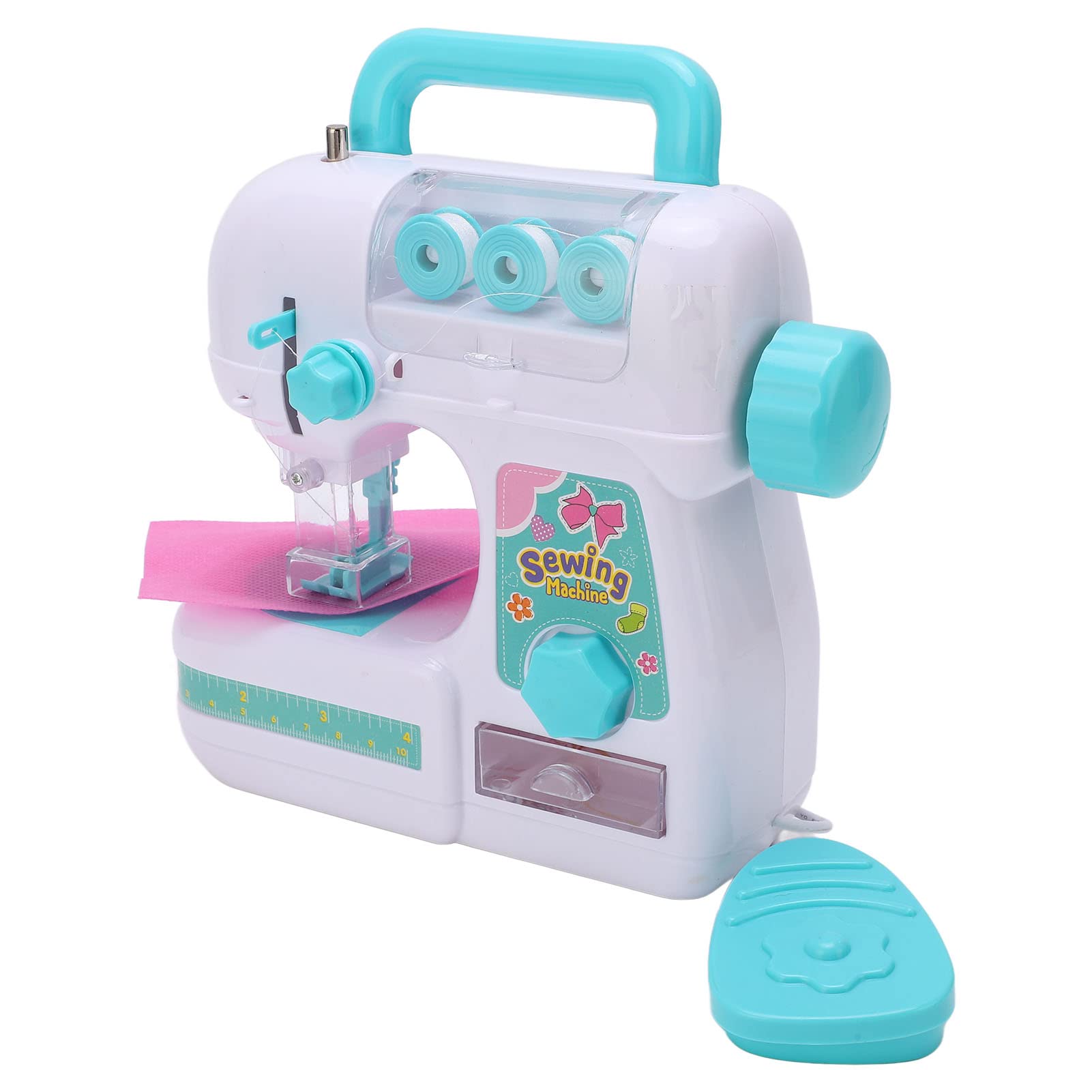 Qinlorgo Mini Sewing Machine - Portable Handheld Sewing Kit for Kids, Eco-Friendly Craft Toy for Beginners | Perfect for DIY Projects, Costume Repairs & Home Decor Crafts