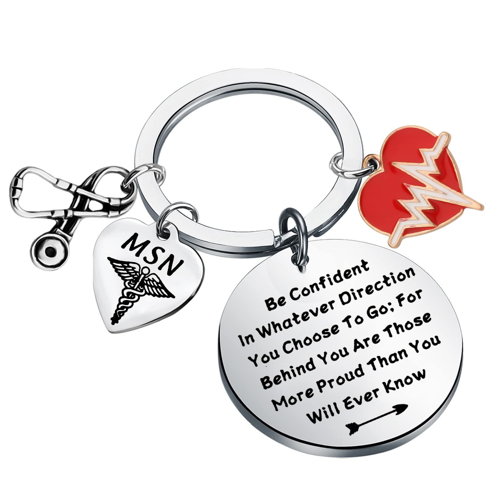 Premium MSN Keychain - Masters of Science in Nursing Graduation Gift for Medical Students & Nurses - Perfect for Clinical Rotations, White Coat Ceremonies & Nursing School Graduation