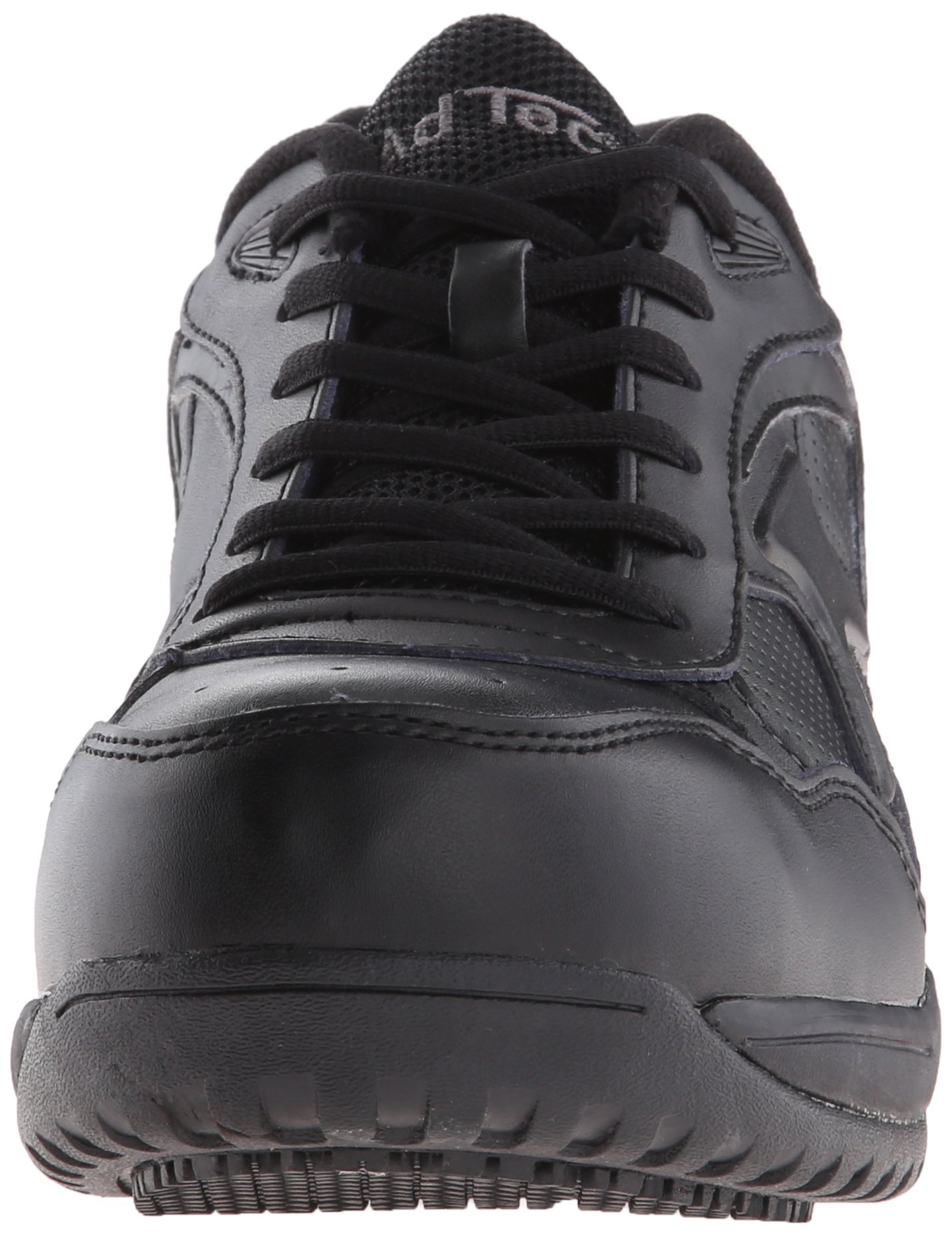 Ad Tec Women's Leather Work Shoes - Lace Up Acid Proof Safety Boots with Non-Skid Oil Resistant Outsole for Industrial & Construction Work (Black) - Perfect for Warehouse, Factory & Outdoor Labor Jobs