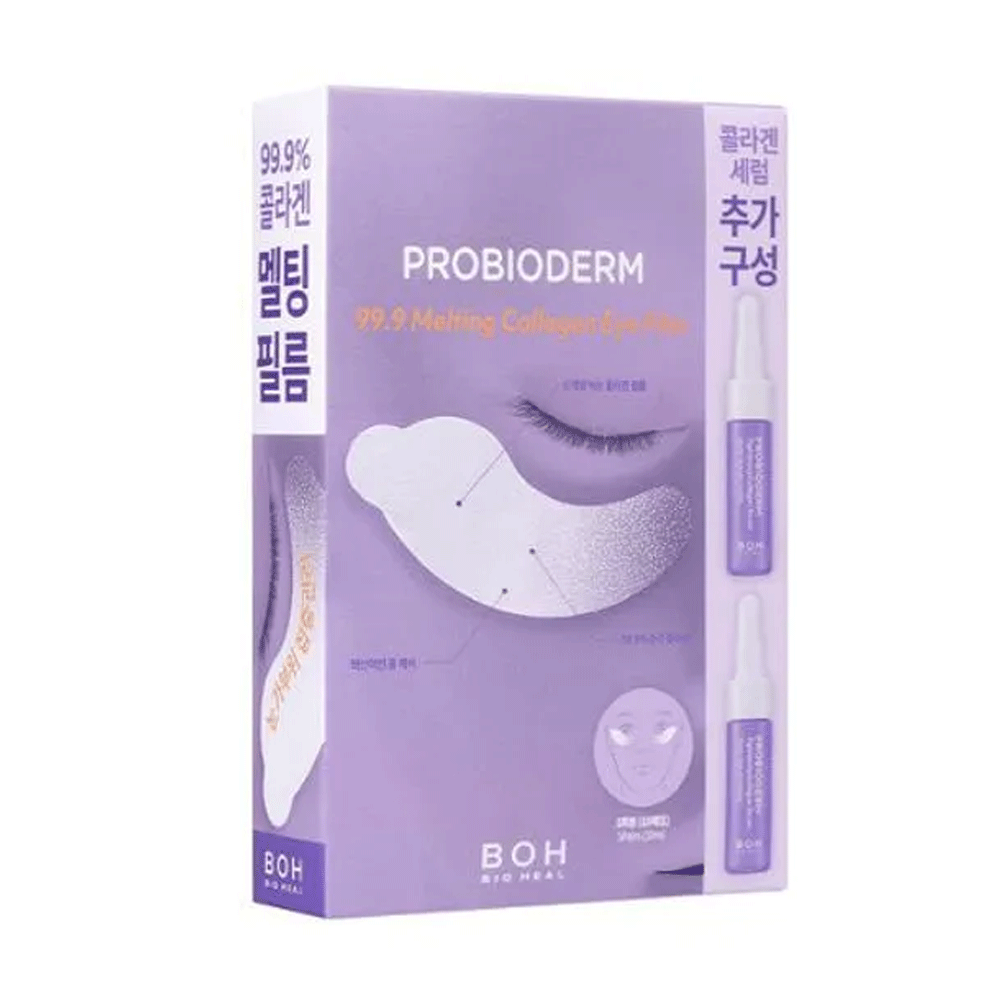 BIOHEAL BOH Probioderm 99.9% Pure Melting Collagen Eye Mask Set - 5 Pairs for Dark Circles, Wrinkles & Puffiness | At-Home Spa Treatment & Night Skincare Routine