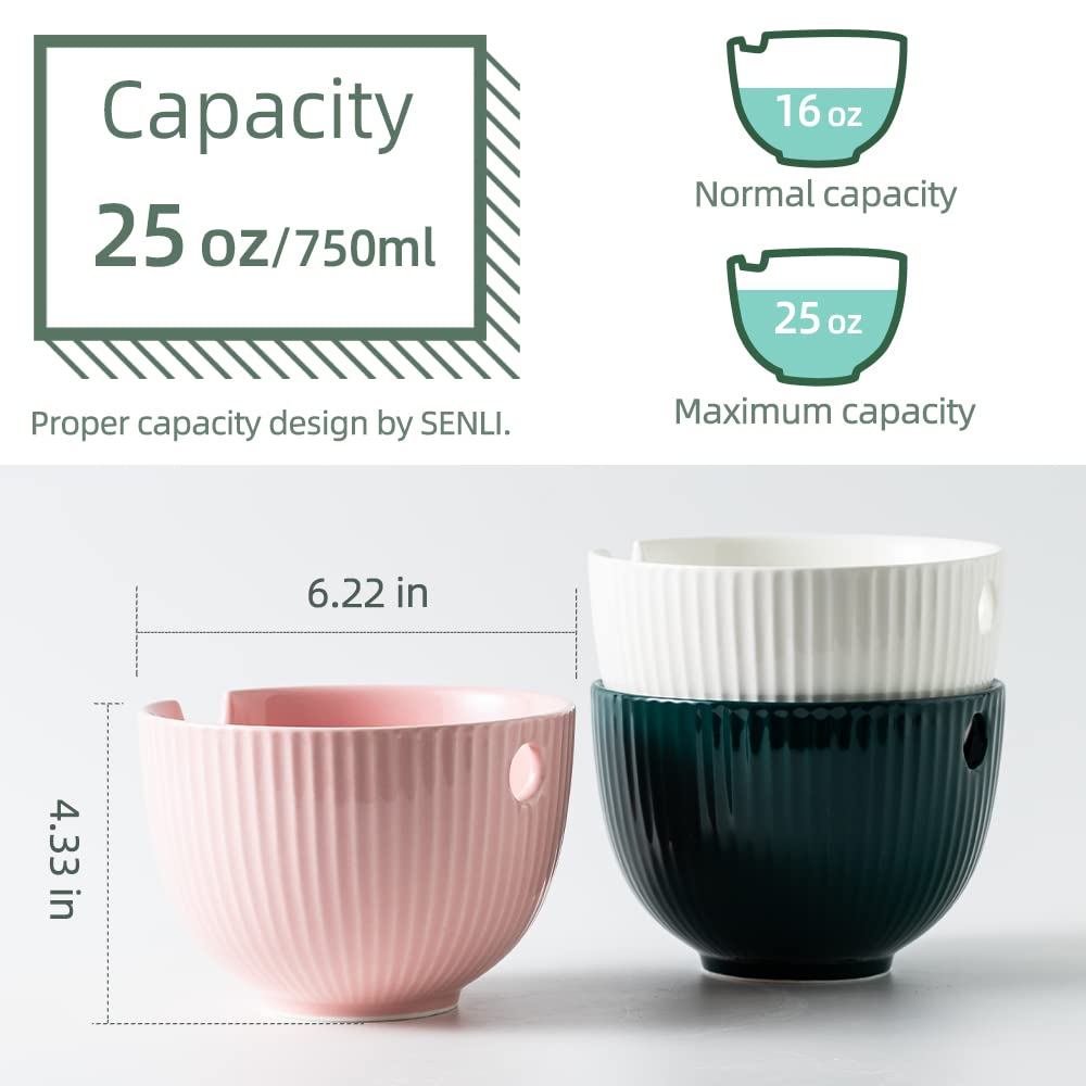 Premium Ceramic Ramen Bowl Set with Matching Chopsticks - 28oz Asian Noodle Soup Bowl for Udon, Soba & Pho - Microwave & Dishwasher Safe - Perfect for Home Dining, Restaurant Style Meals & Gift Giving