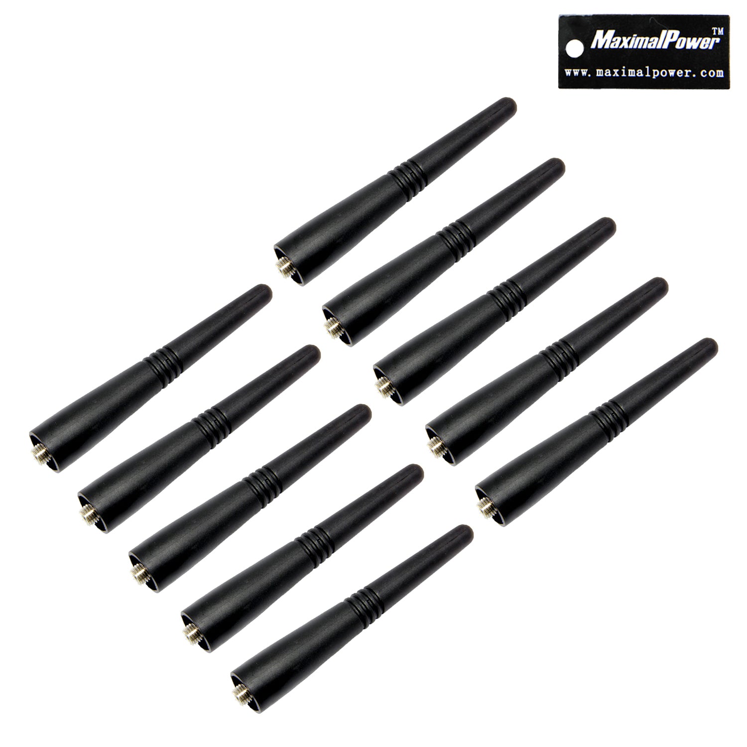MaximalPower Stubby UHF 450-470MHz Antenna for Motorola CP200 & PR400 - High Performance Radio Whip Antenna Combo Pack - Perfect for Construction, Security & Outdoor Communication