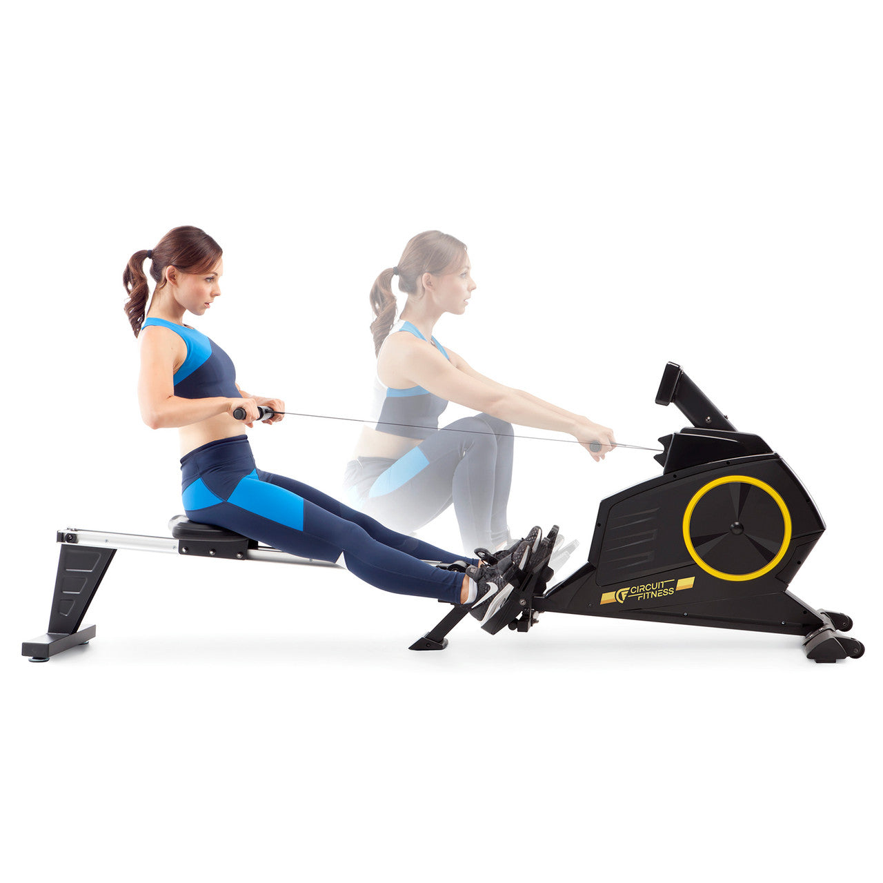 Foldable Magnetic Rowing Machine for Home Gym - Circuit Fitness AMZ 986RW | Quiet & Compact Rowing Exercise Equipment | Perfect for Small Spaces & Full-Body Workouts
