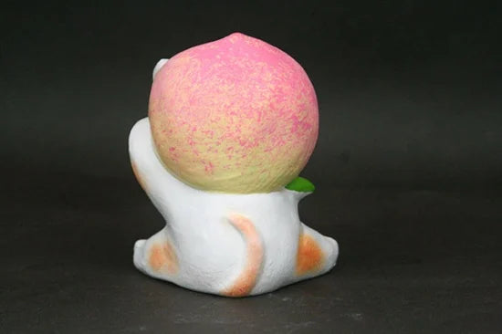 Authentic Japanese Maneki Neko Lucky Cat Figurine - Peach Color Nagahama Doll for Home & Office Decor | Brings Good Fortune & Prosperity | Perfect for Gifts, Feng Shui, and Japanese Culture Enthusiasts