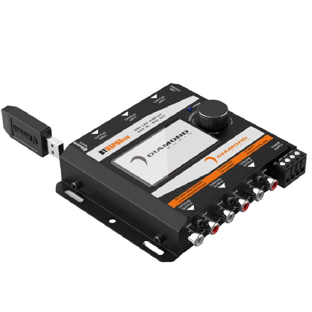 Diamond Audio BTDSP66LCD 6-Channel Digital Signal Processor with LCD Display - Premium Car Audio Tuning for Enhanced Sound Quality