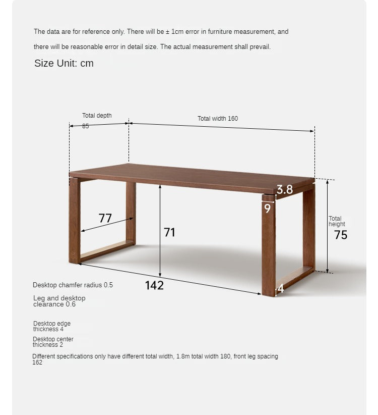 Solid Black Walnut and Oak Wood Long Dining Table - Perfect for Family Gatherings, Dinner Parties & Farmhouse Style Dining Rooms