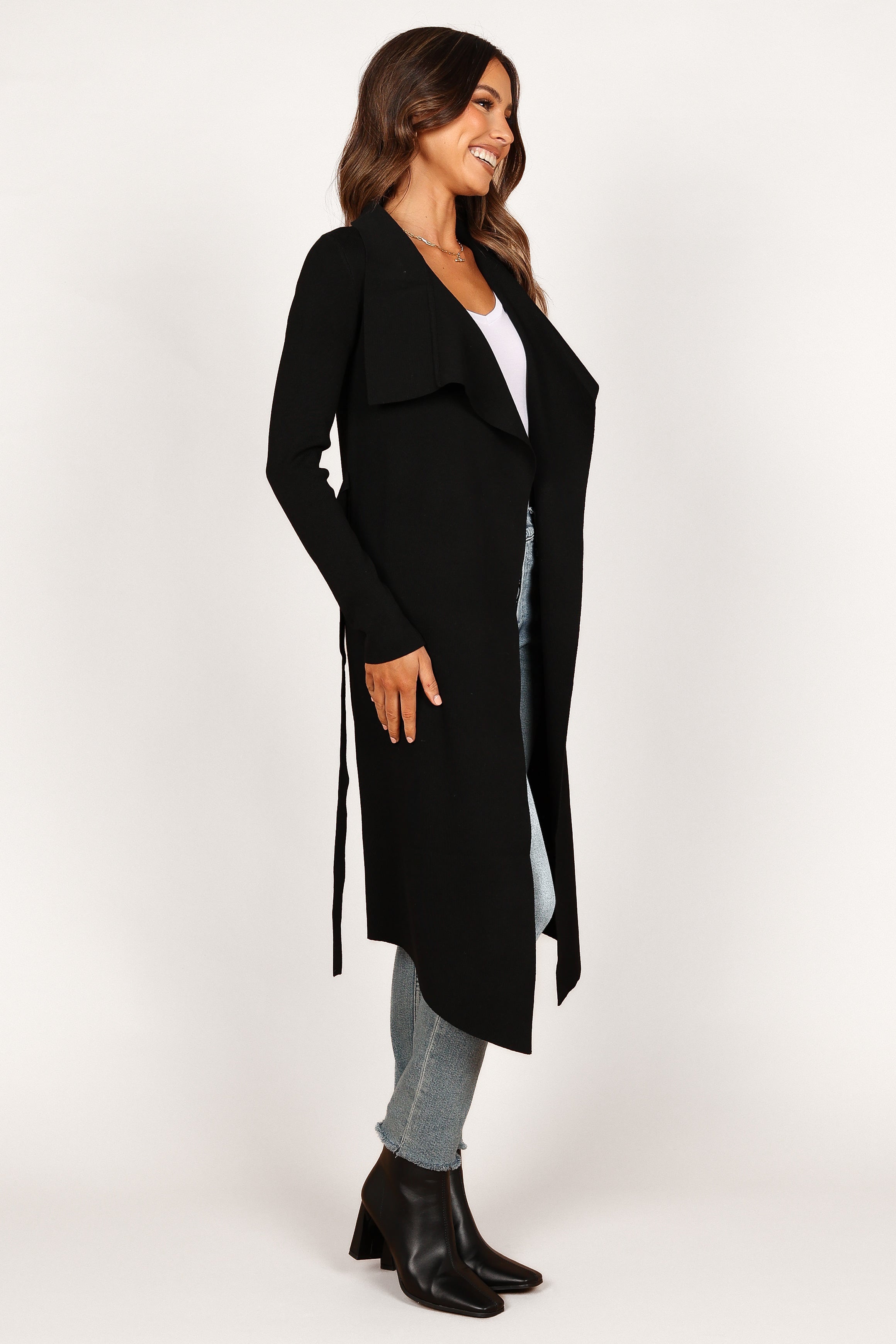 Audrina Black Cardigan for Women - Soft & Cozy Knit Sweater - Perfect for Fall & Winter Layering - Office, Casual, or Date Night Outfits