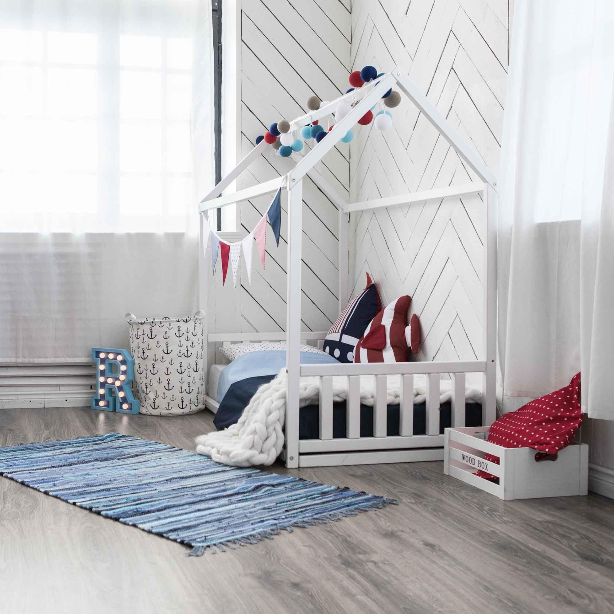 Toddler House Bed Frame - Twin Size 39x75