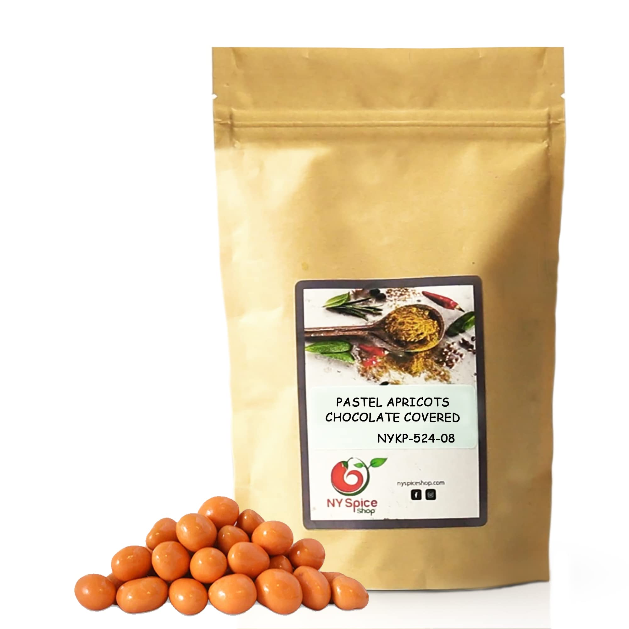 NY Spice Shop Pastel Apricot Candies - 8oz Bulk Candy Variety Pack | Healthy Sweet Snacks for Parties, Baking & Gift Baskets | Vegan, Gluten-Free Treats for Decorations & Desserts