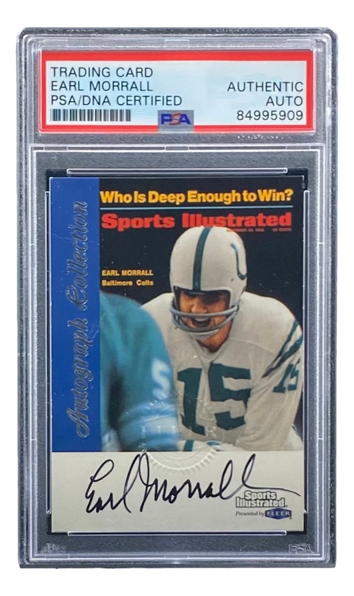 Earl Morrall Autographed 1999 Fleer Sports Illustrated Indianapolis Colts Trading Card - PSA/DNA Certified - Perfect for NFL Memorabilia Collectors and Sports Fans Display