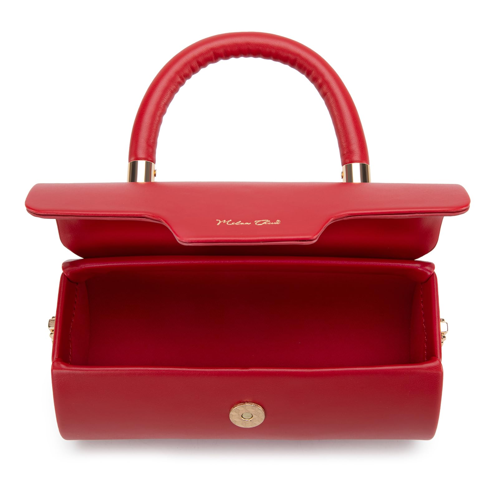 Milan Chiva Small Designer Handbags for Women - Mini Top Handle Barrel Shoulder Purse - Perfect for Work, Travel & Evening Events