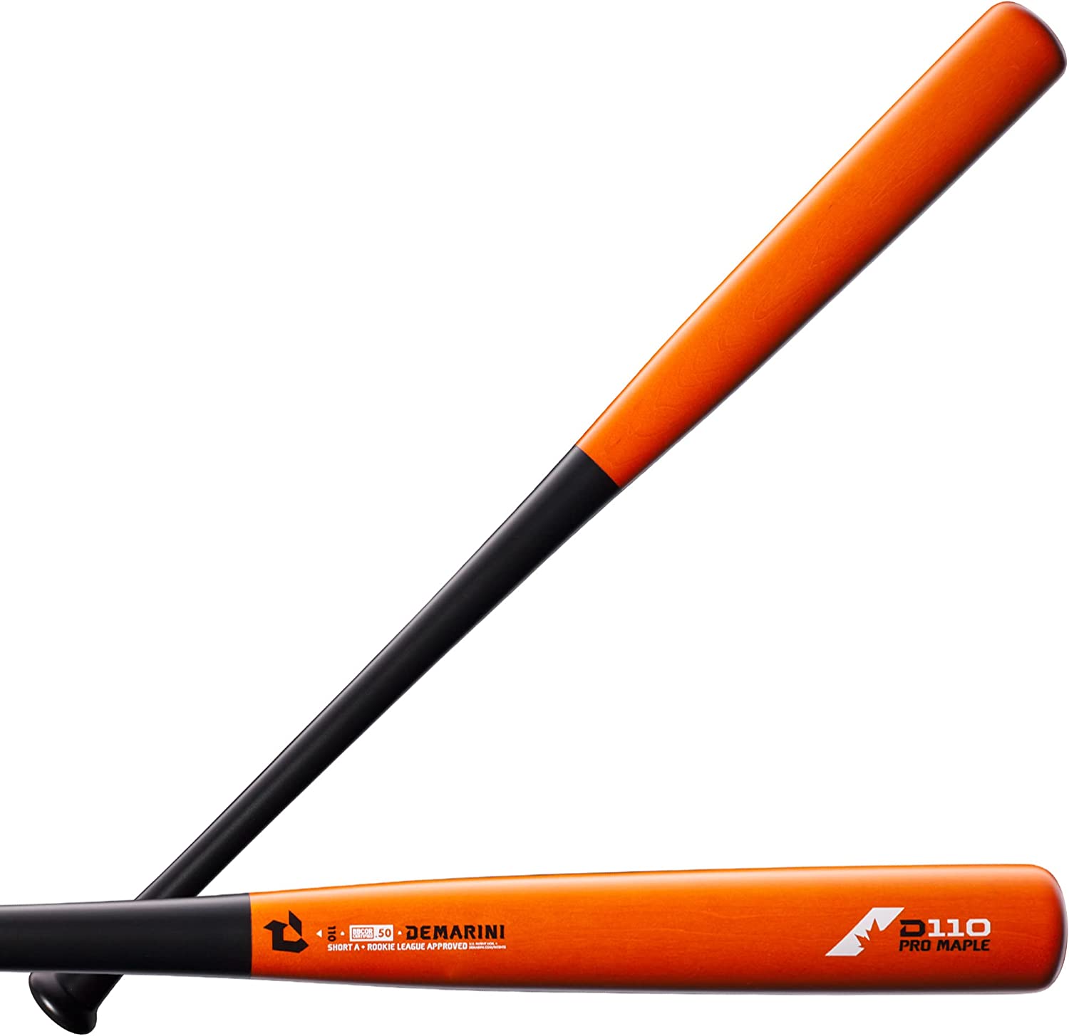 DeMarini D110 Pro Maple Wood Composite Baseball Bat - Orange/Black - Perfect for Youth & Adult Baseball Games, Training, and Tournaments