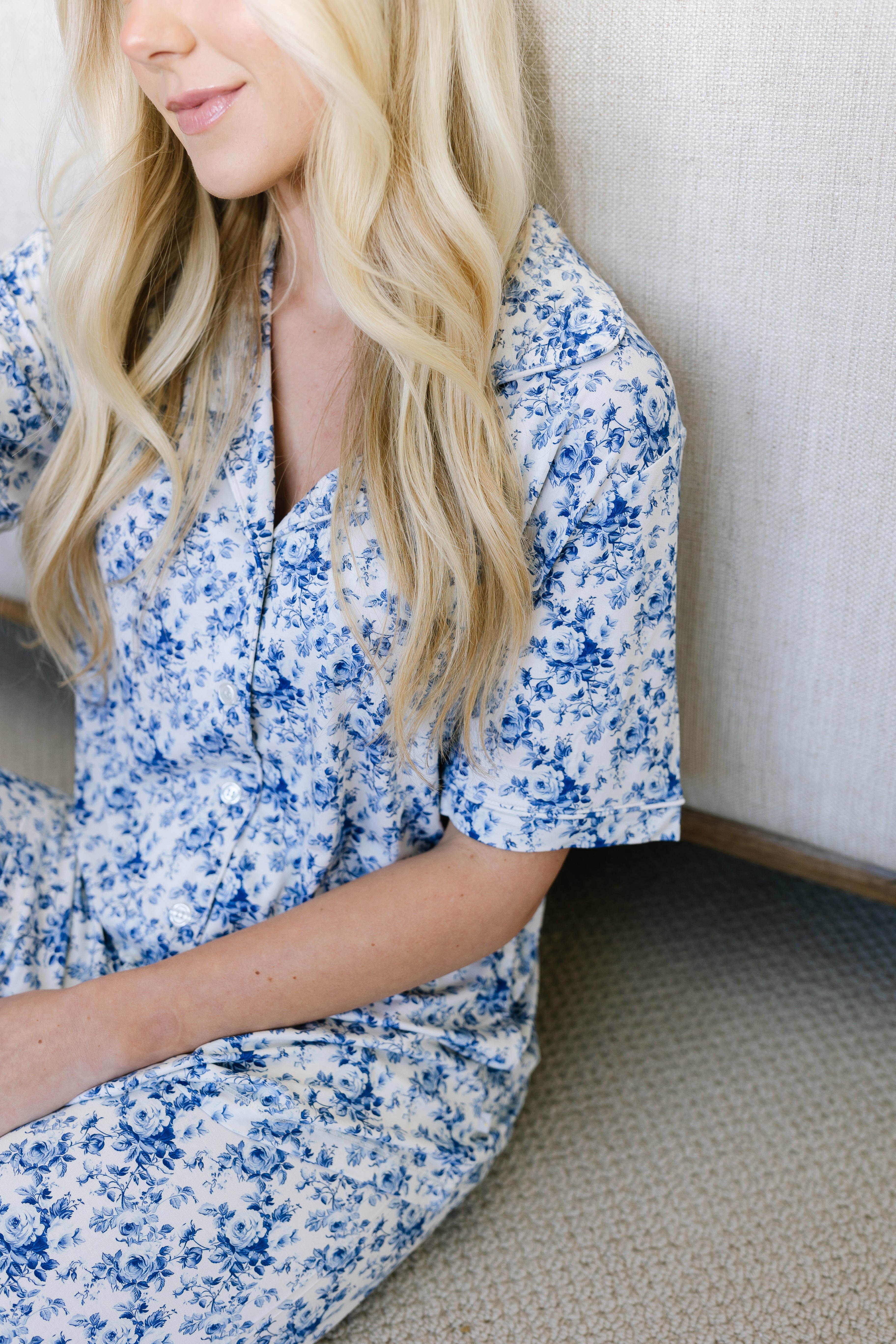 Blue Haven Women's Short Sleeve Pajama Set - Soft Cotton Sleepwear for Summer & Lounge Wear - Perfect for Bedtime, Relaxing at Home, and Sleepovers