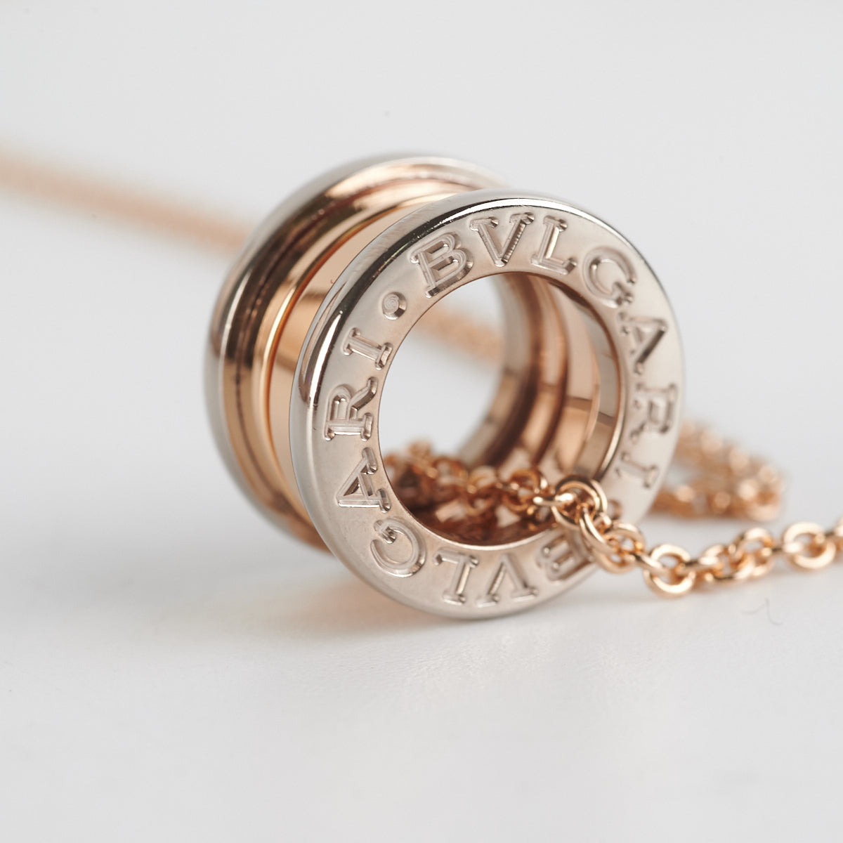 Bvlgari Zero1 Necklace in Two-Tone Rose Gold - Elegant Jewelry for Women, Perfect for Parties & Special Occasions