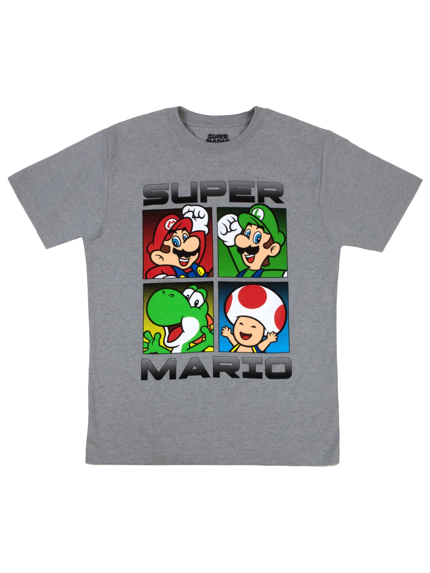 Super Mario Bros Boys T-Shirts 3-Pack - Nintendo Character Graphic Tees for Kids - Video Game Themed Outfit for School, Playdates & Birthday Parties