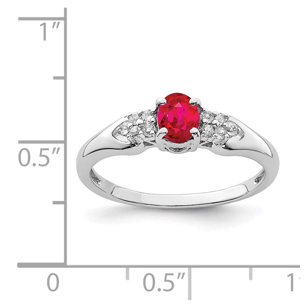 925 Sterling Silver Ruby & White Sapphire Ring for Women | Elegant Fine Jewelry Gift for Her | Perfect for Anniversaries, Birthdays & Special Occasions
