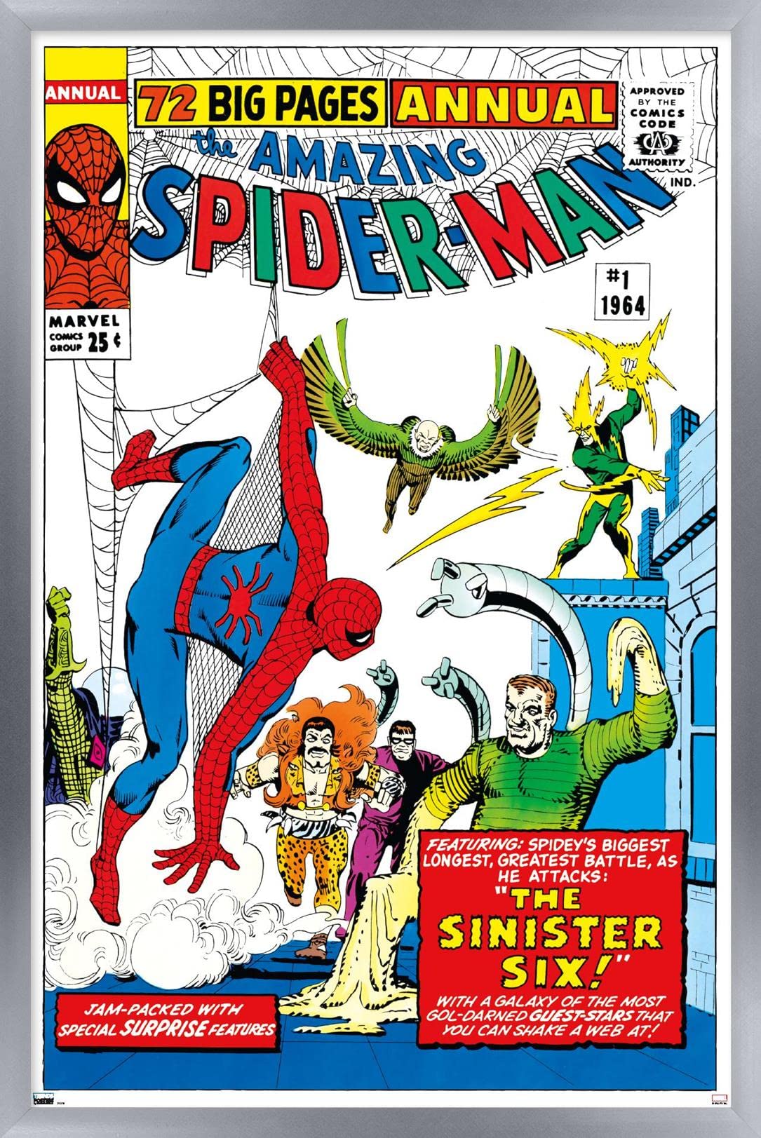 Marvel Comics The Sinister Six - Amazing Spider-Man Annual #1 Wall Poster 22.4