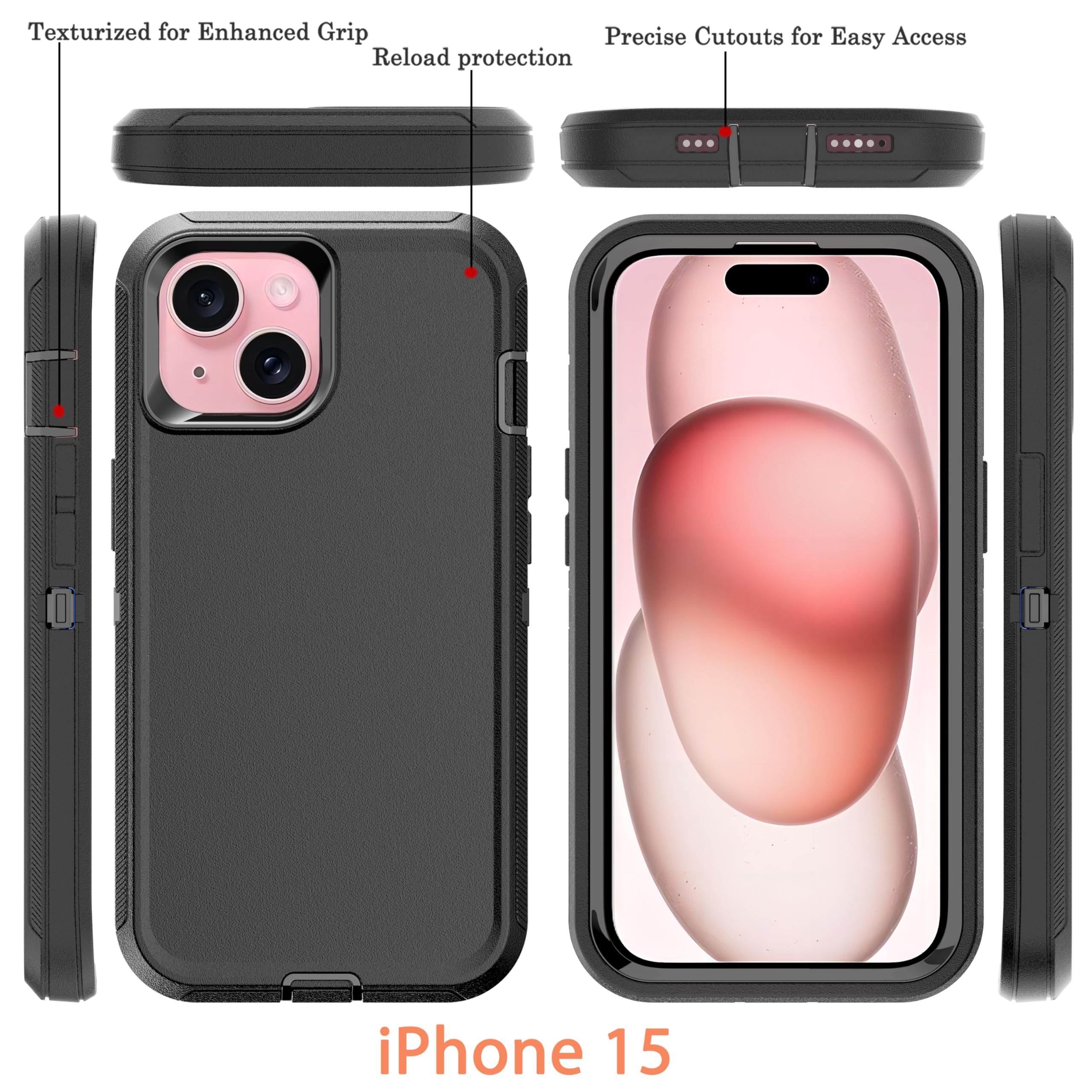 Shockproof & Drop Proof iPhone 15 Case (6.1