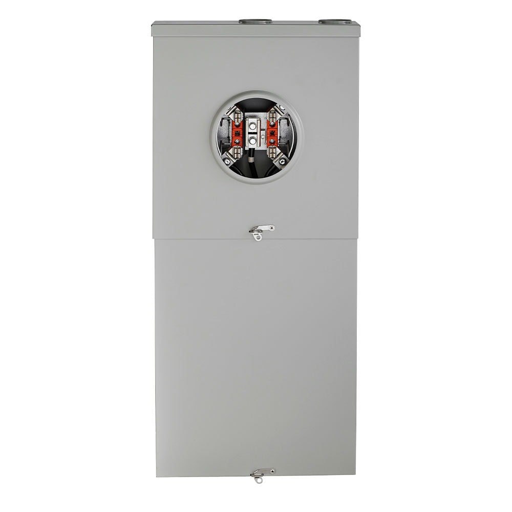 150A Outdoor Meter Main Combo with 8 Spaces - Ringless Design & Internal Trough (LS815 BTD) | Weatherproof Electrical Panel for Residential & Commercial Power Distribution