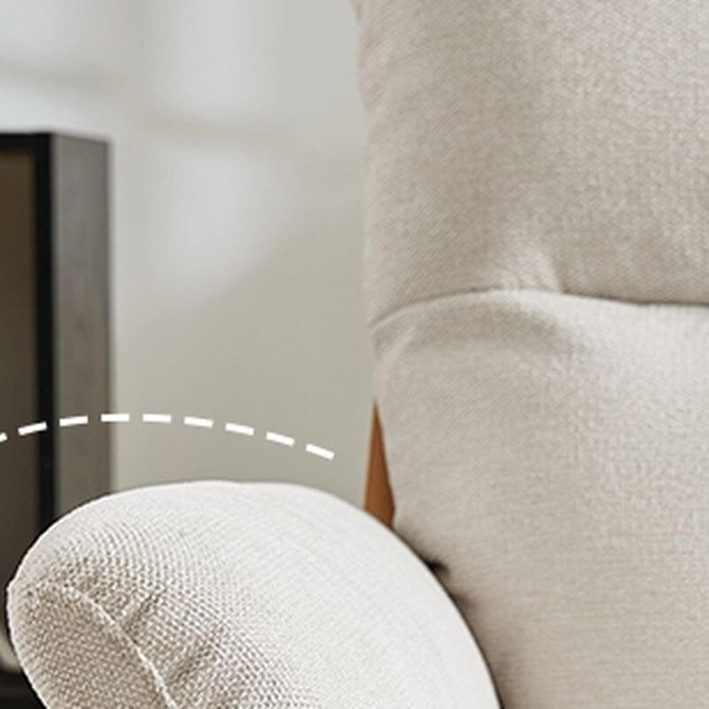 Minimalist White Armchair with Tufted Back & Button Details - Removable Slipcover & Cushions - Modern Living Room, Bedroom, or Office Seating Furniture for Home Decor