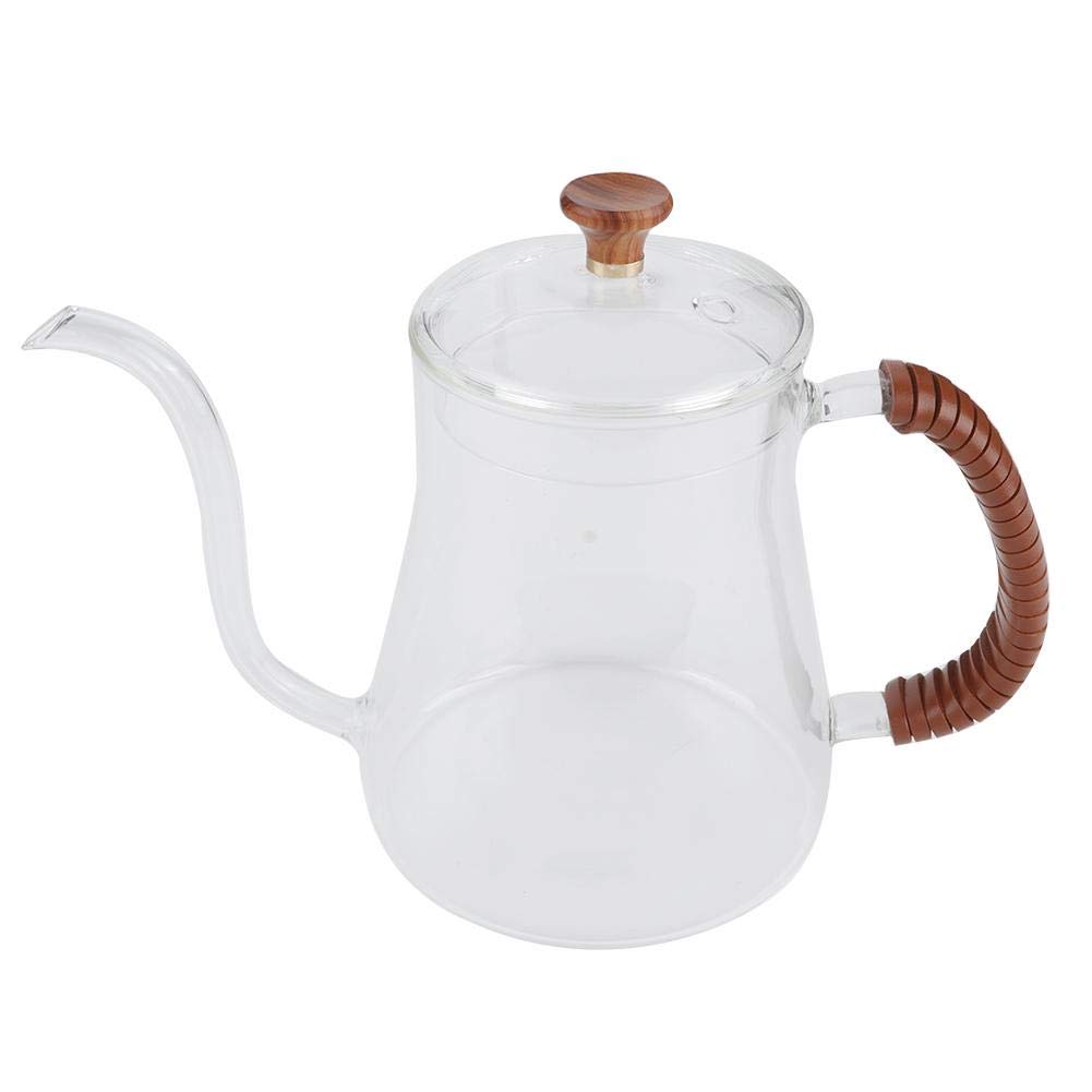600ML Glass Gooseneck Kettle for Coffee & Tea Pour Over - Home & Cafe Use