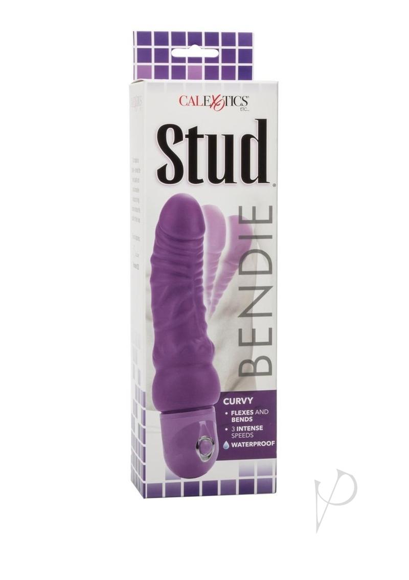 Bendie Stud Curvy Vibrator - Purple | Flexible G-Spot Stimulator for Women | Perfect for Solo Play & Couples Intimacy