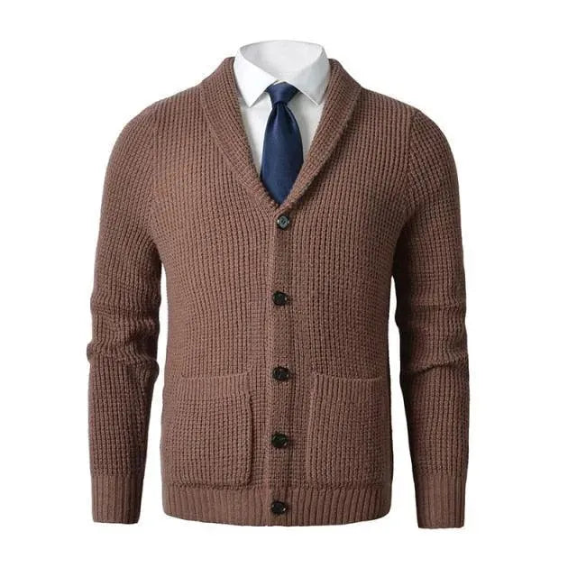 Premium Merino Wool Cardigan Sweater for Men - Soft & Warm Winter Knit Pullover - Perfect for Casual Outfits, Office Wear & Cozy Evenings