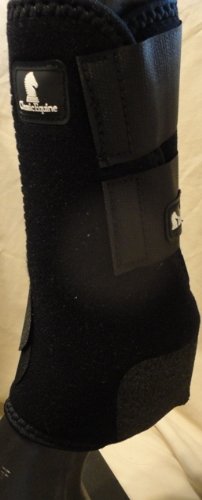 Classic Equine Legacy SMB Boots for Horses - Black Small Hind Leg Protection | Durable Horse Boots for Riding, Training & Show Jumping