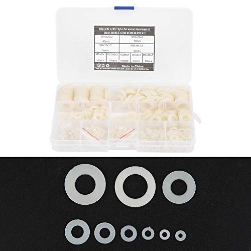 Stainless Steel Spring Washer M2-M12 (9 Sizes) - Flat Nylon Washers for Electronics, Office Equipment & Communication Devices - Perfect for Electrical Assemblies, Machinery Maintenance & DIY Projects
