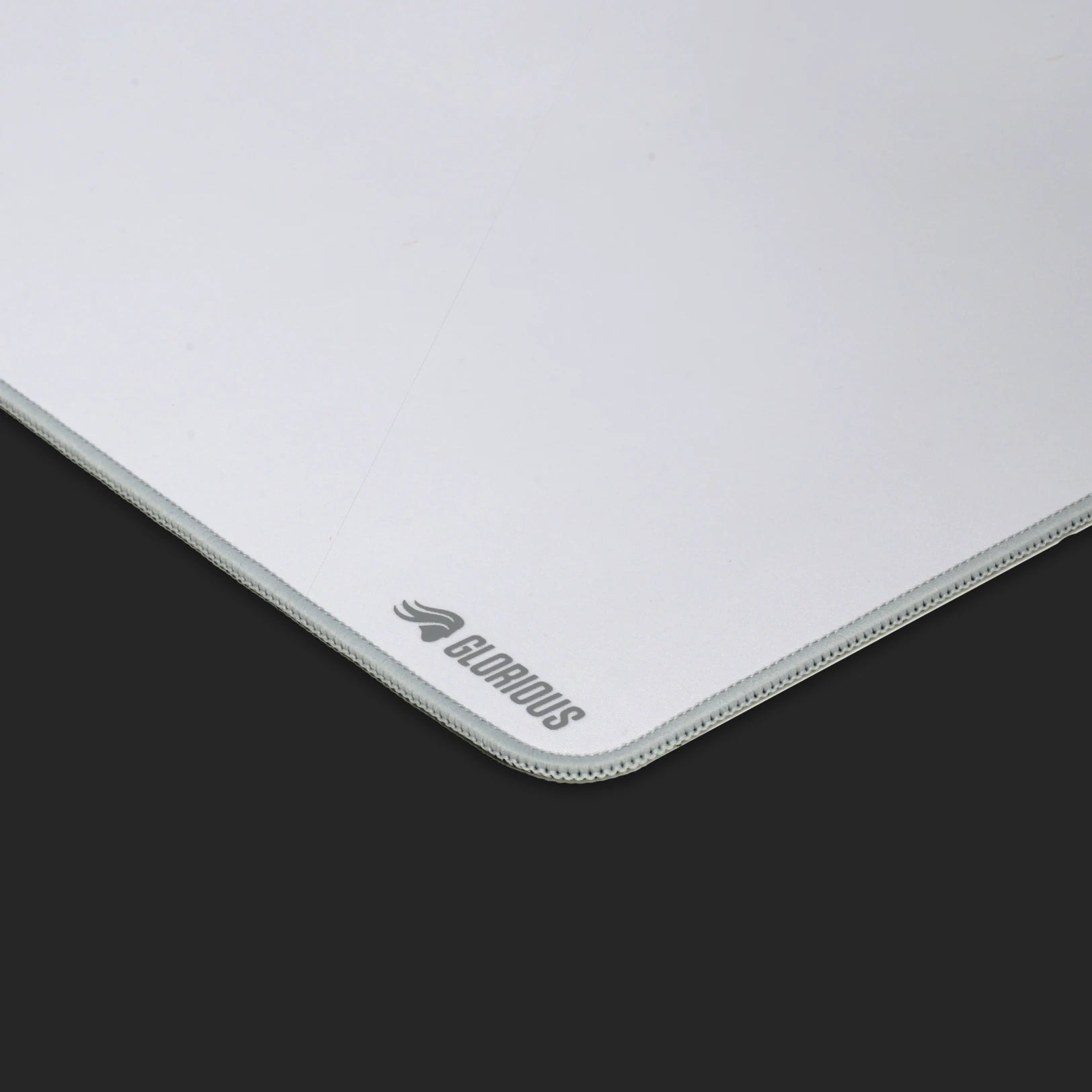 GMP 2 White Stitched Cloth Gaming Mouse Pad - Large Non-Slip Surface for PC & Laptop - Perfect for Esports, Office Work & Home Gaming Setup