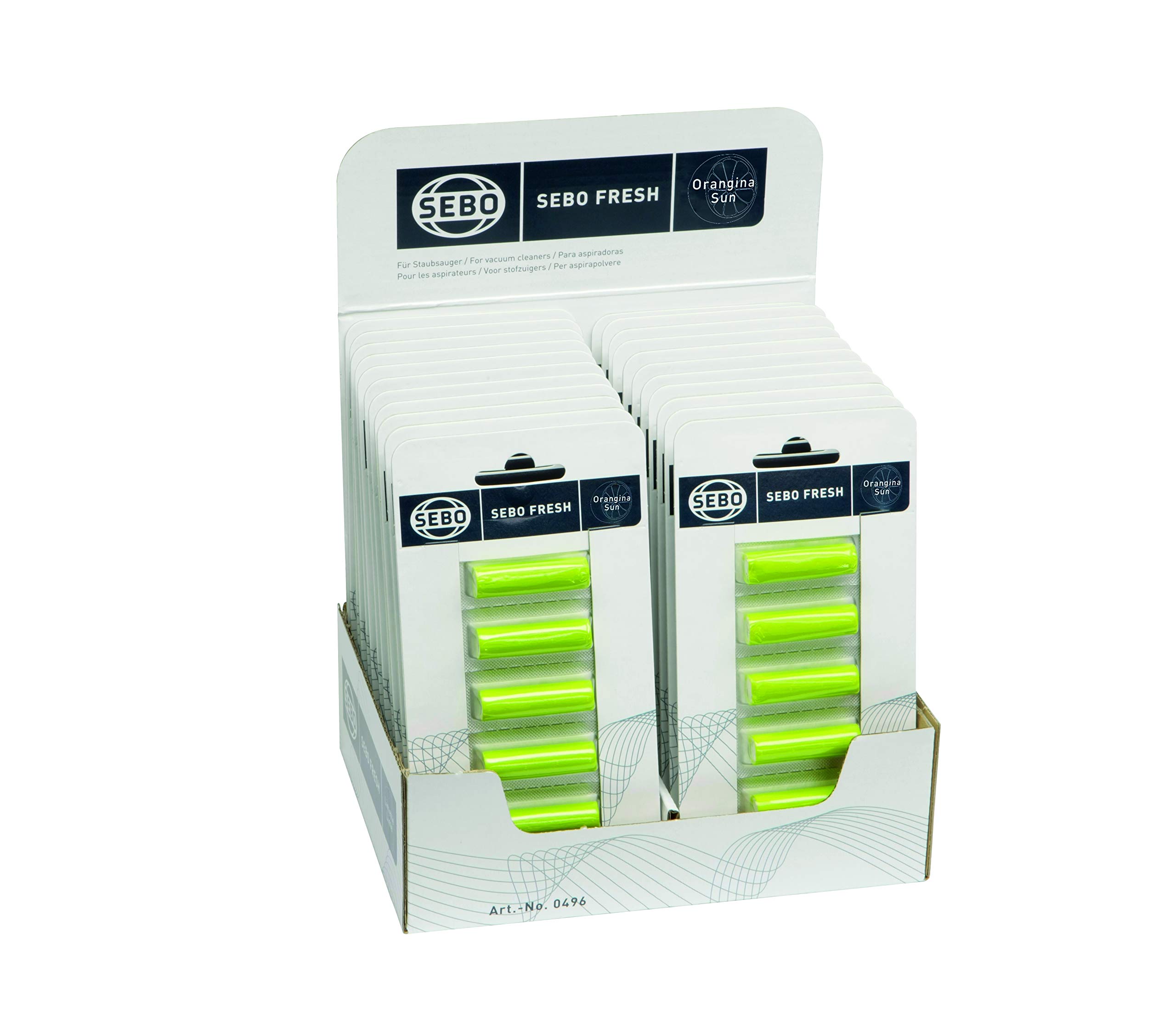 SEBO 0496/1 Fresh Vacuum Cleaner Fragrance Discs - 5 Scents per Card, Lime Scented | Long-Lasting Air Freshener for Home, Car & Office | Eliminates Odors in Vacuum Bags & Living Spaces