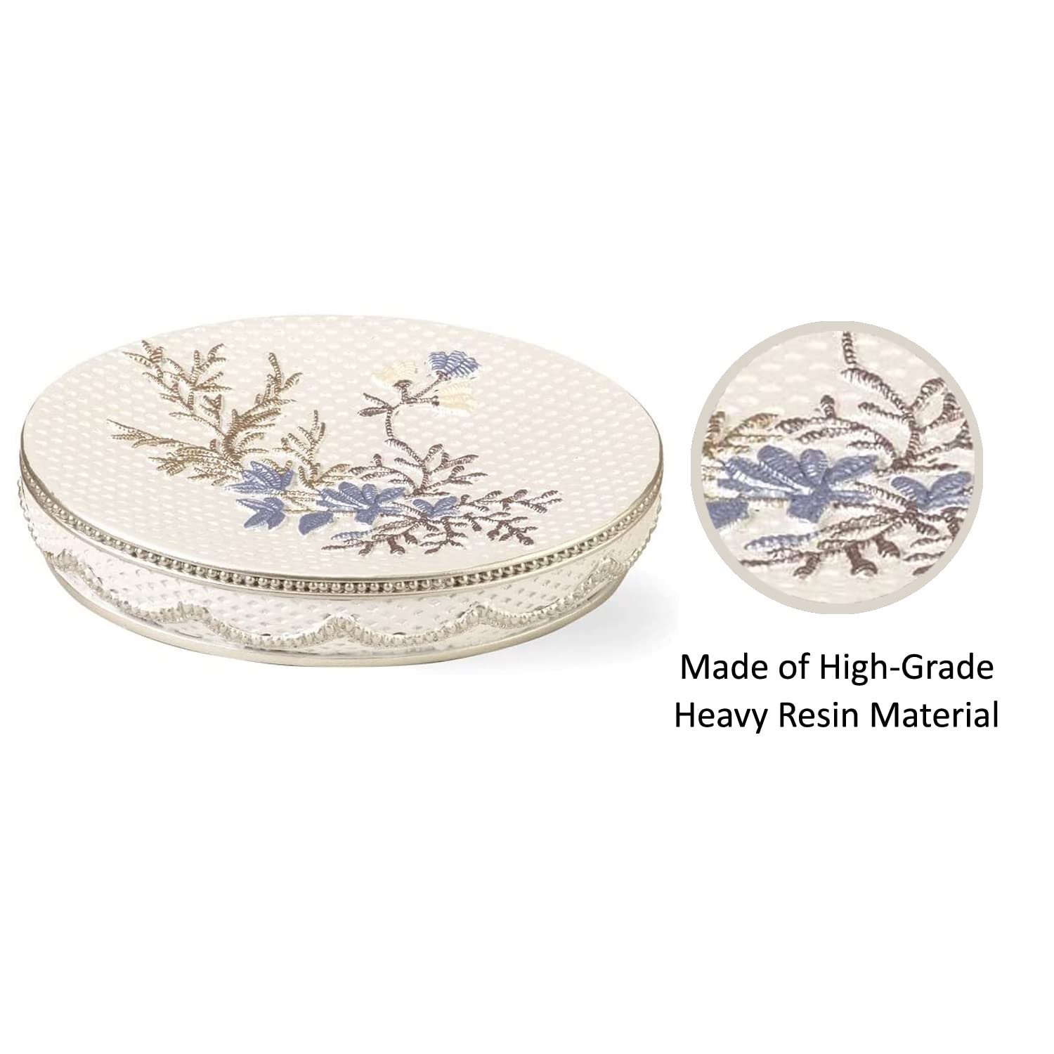 Best Selling Beige Bath Capri & Soap Dish Set - Non-Slip Shower Organizer for Bathroom, Spa, and Travel Use