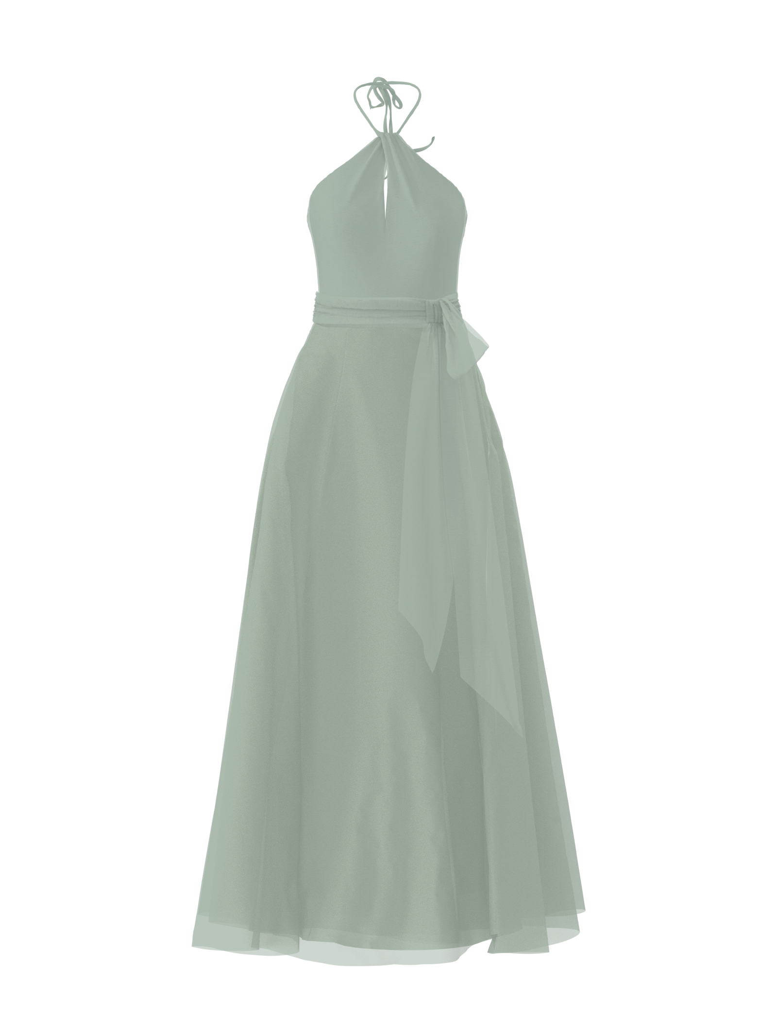 Colby Bodice & Cerisa Skirt with Sash Belt in Sage Green - Elegant Women's Outfit for Weddings, Parties & Special Occasions