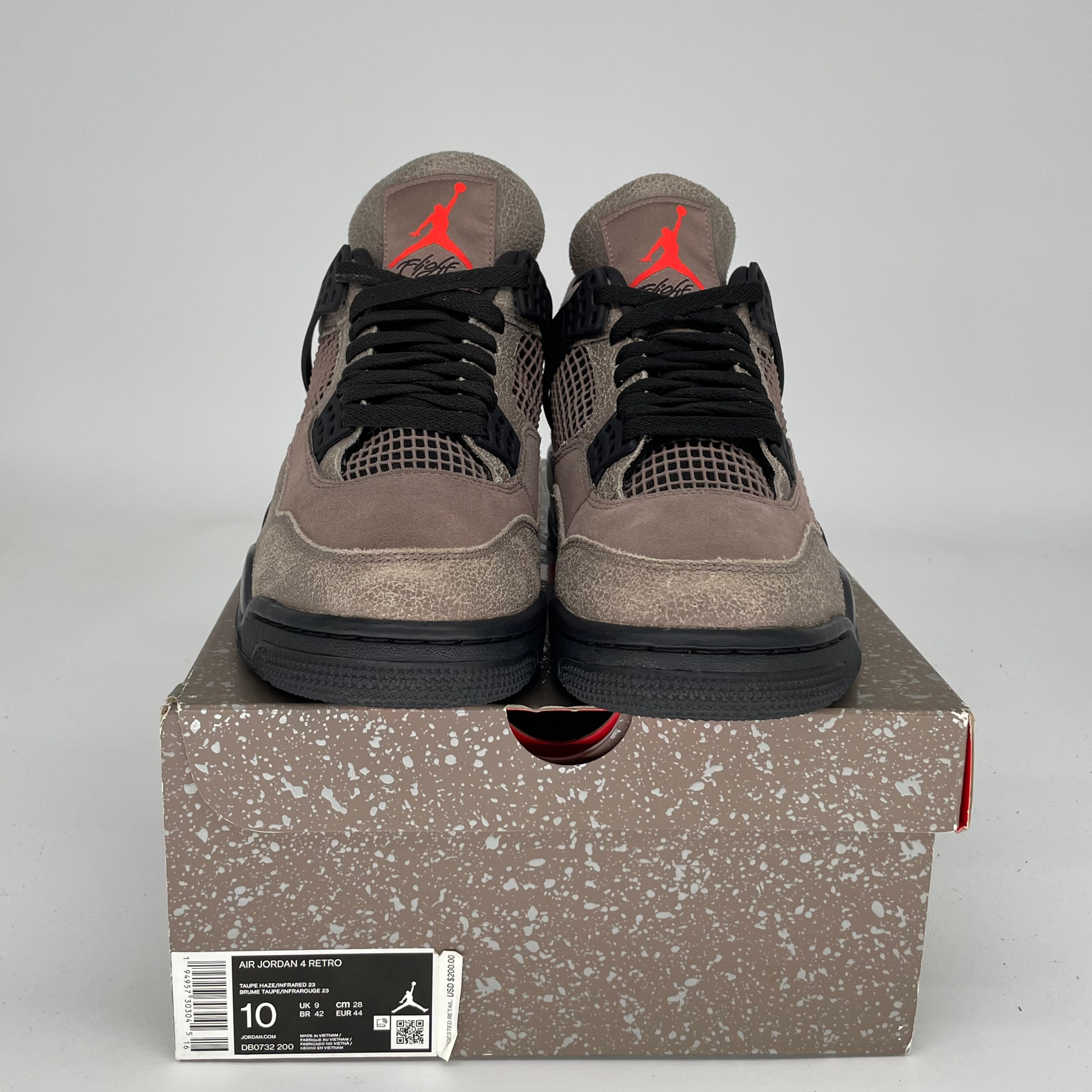 Air Jordan 4 Retro 'Taupe Haze' Men's Basketball Shoes - Size 10 (DB0732-200) | Authentic Sneakers for Streetwear & Casual Outfits