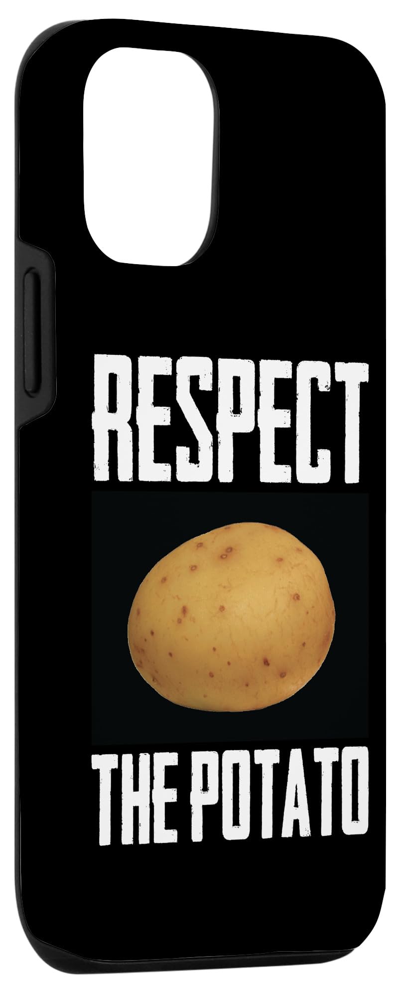 iPhone 14 Case - Funny 'Respect The Potato' Design - Humorous Root Vegetable Gift for Potato Lovers - Perfect for Farmers, Gardeners & Food Jokes