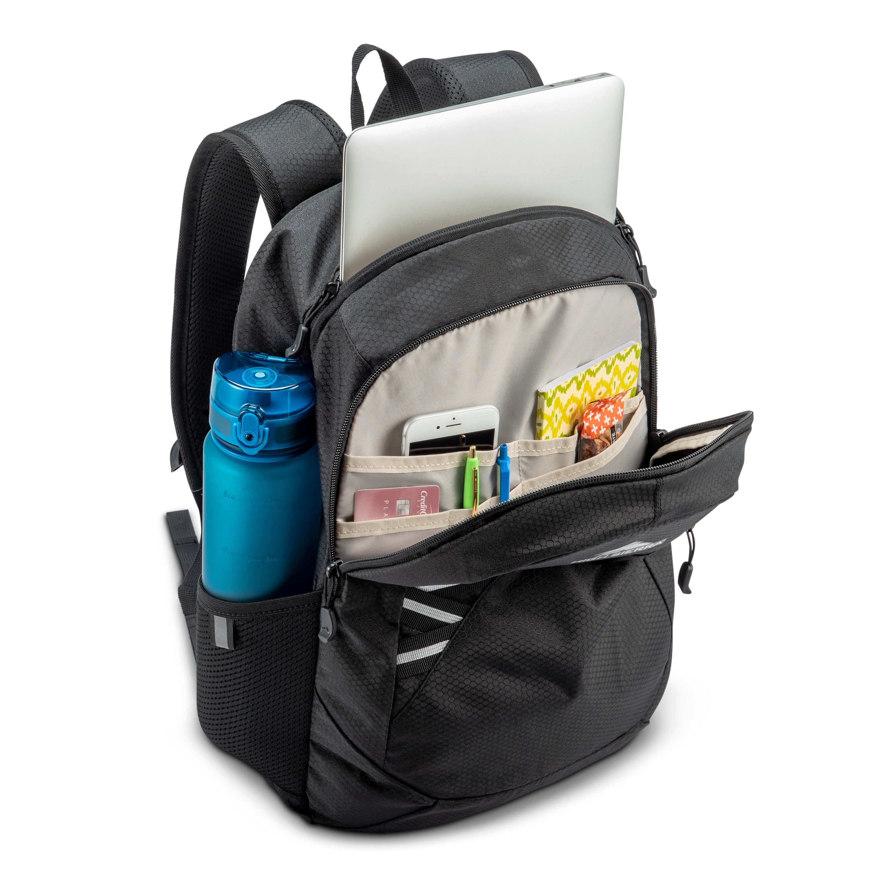 High Sierra Outburst 2.0 Backpack - Durable Hiking & Travel Backpack for Men & Women - Water-Resistant Daypack for School, Work & Outdoor Adventures (Black)