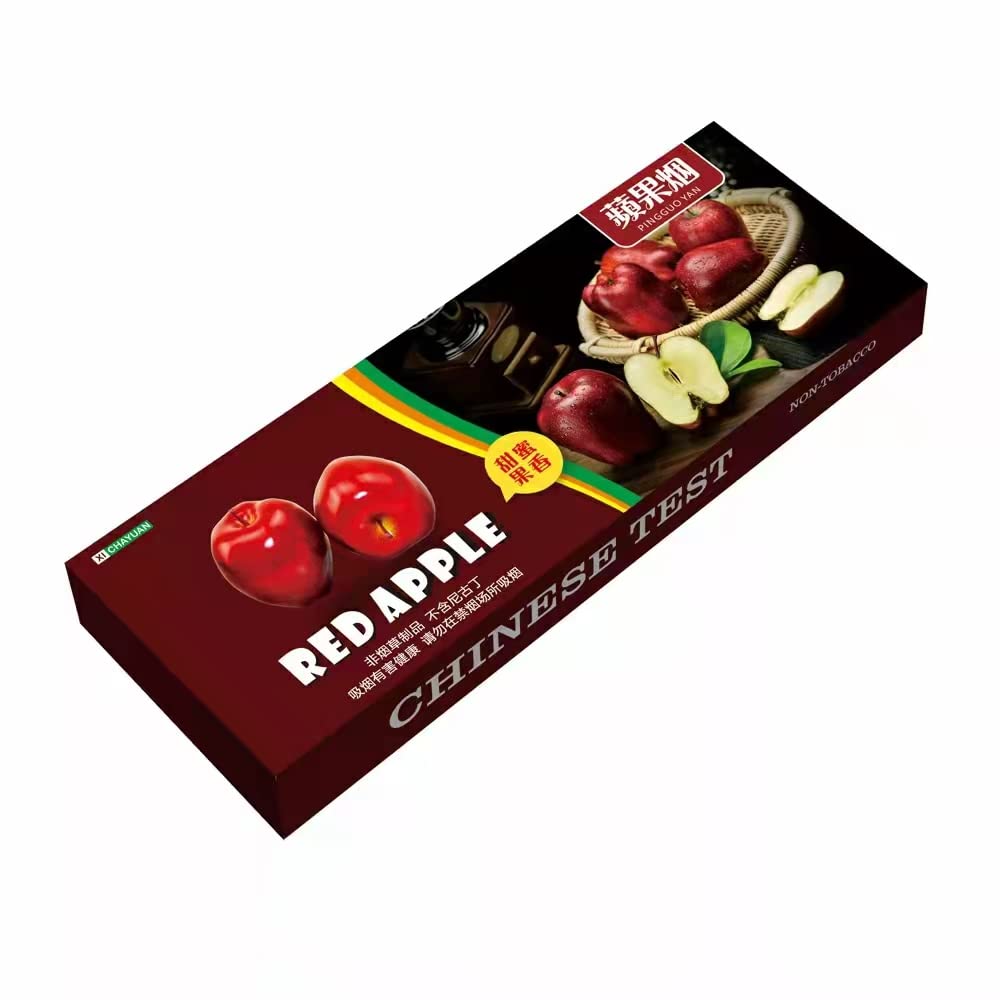Fruit Flavored Herbal Cigarettes - Nicotine Free Tobacco Alternative with Apple, Rose, Cherry, Blueberry, Strawberry, Grape & Peach Flavors (1 Pack) | Perfect for Relaxation, Social Gatherings & Smoking Cessation
