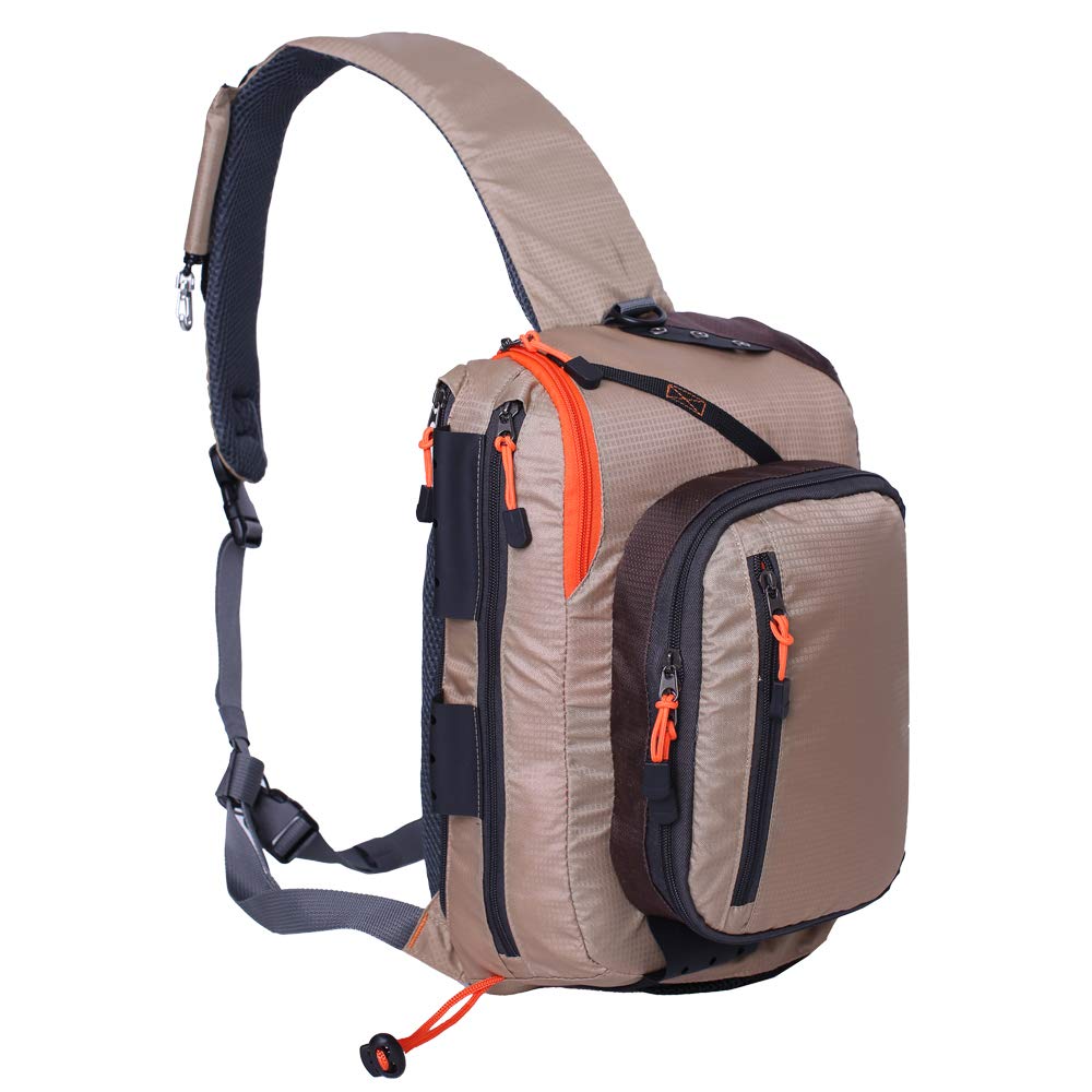 Kylebooker Fly Fishing Sling Pack - Waterproof Shoulder Bag for Tackle Storage - Perfect for Fly Fishing, Hiking & Outdoor Adventures