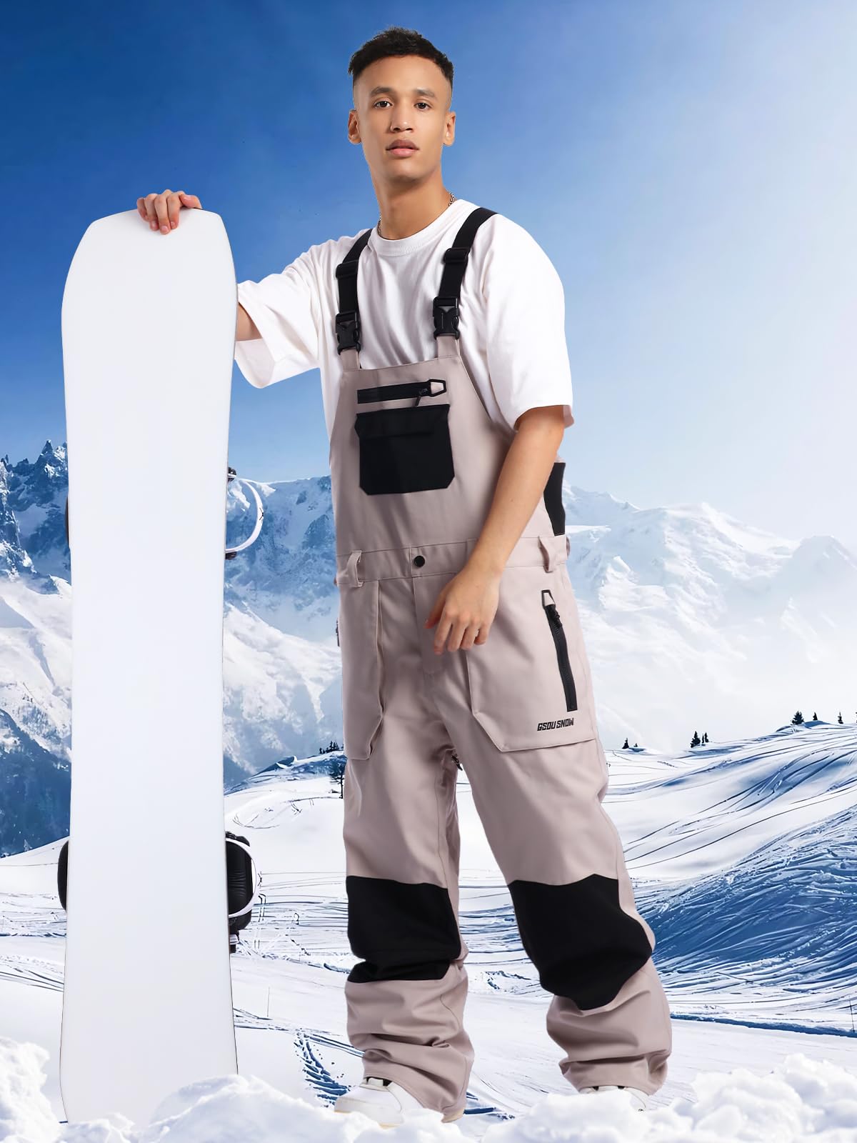 Men's & Women's Insulated Waterproof Snowboard Bibs - Breathable Ski Pants for Winter Sports & Outdoor Activities - Perfect for Snowboarding, Skiing, and Cold Weather Adventures