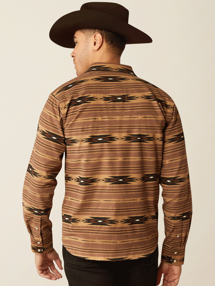 Ariat Men's Hobart Retro Fit Shirt - Pine Bark Western Plaid Work Shirt for Cowboy, Ranch & Outdoor Activities