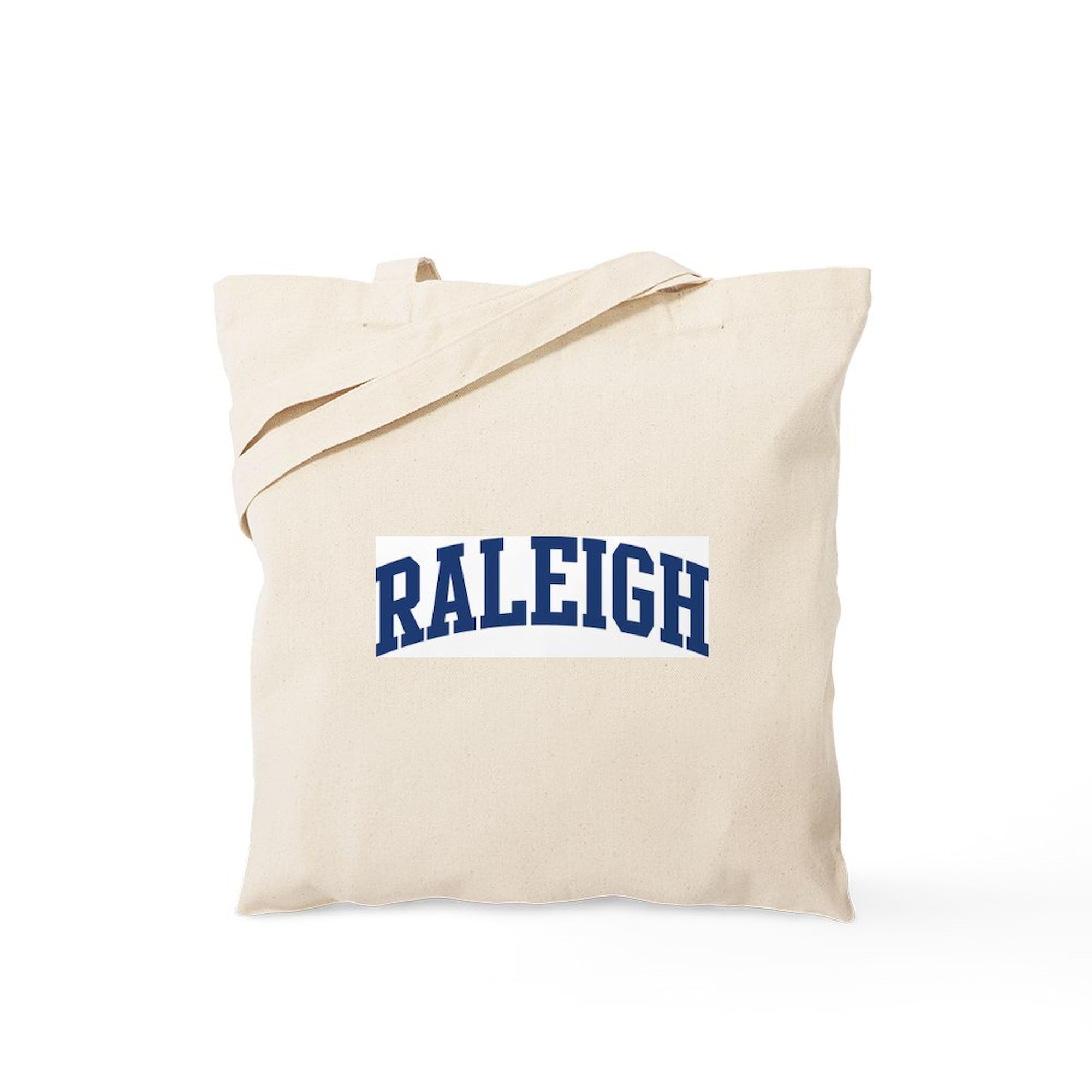 Eco-Friendly Natural Canvas Tote Bag - Reusable Shopping Bag with Raleigh Blue Design | Perfect for Groceries, Beach Trips & Everyday Use