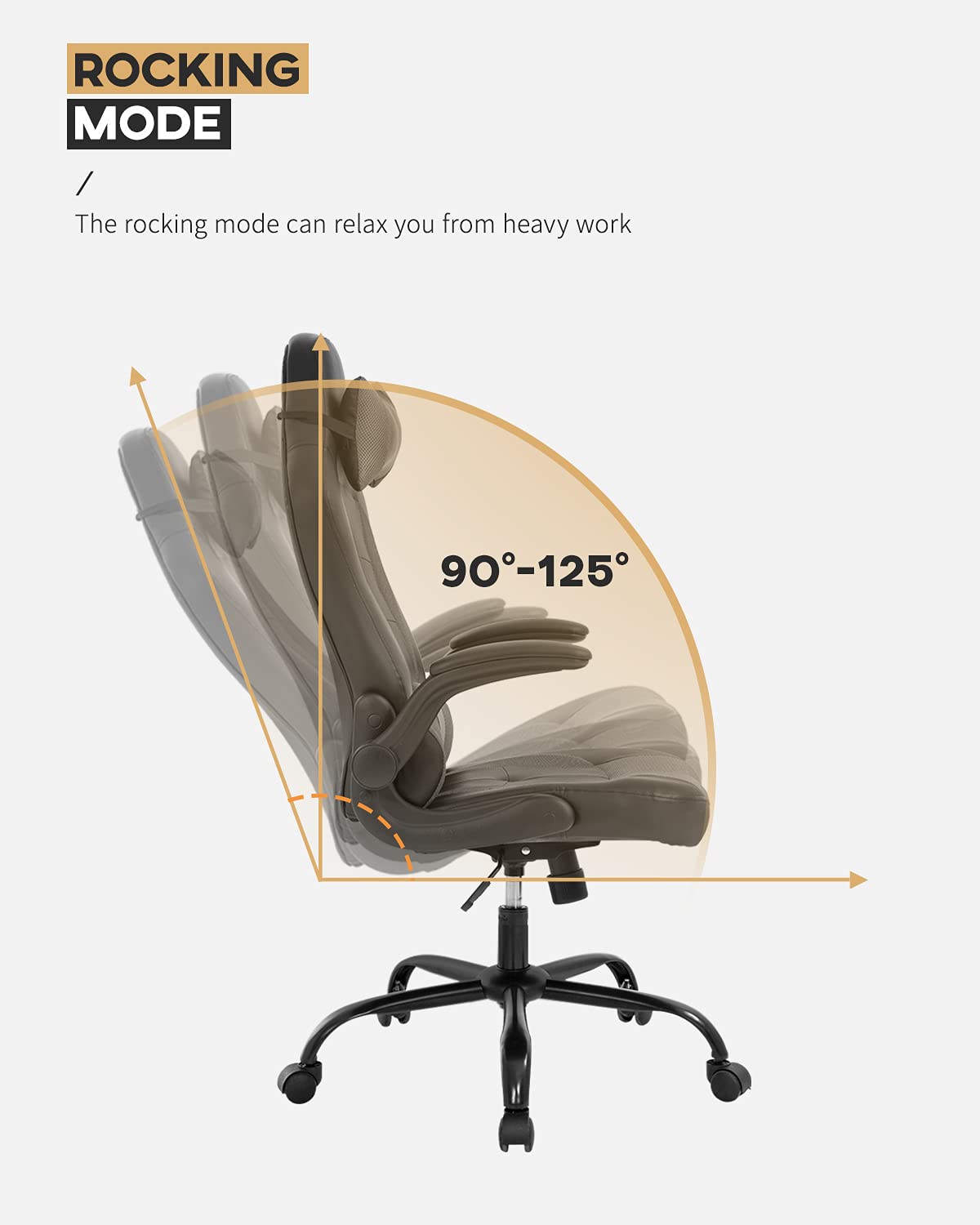 Ergonomic Gaming Chair - High Back PU Leather Office Chair with Adjustable Armrests, Headrest & Lumbar Support - Comfortable Computer Desk Chair for PC Gamers & Home Office Workers (Grey) - Perfect for Long Gaming Sessions, Remote Work & Streaming Setup