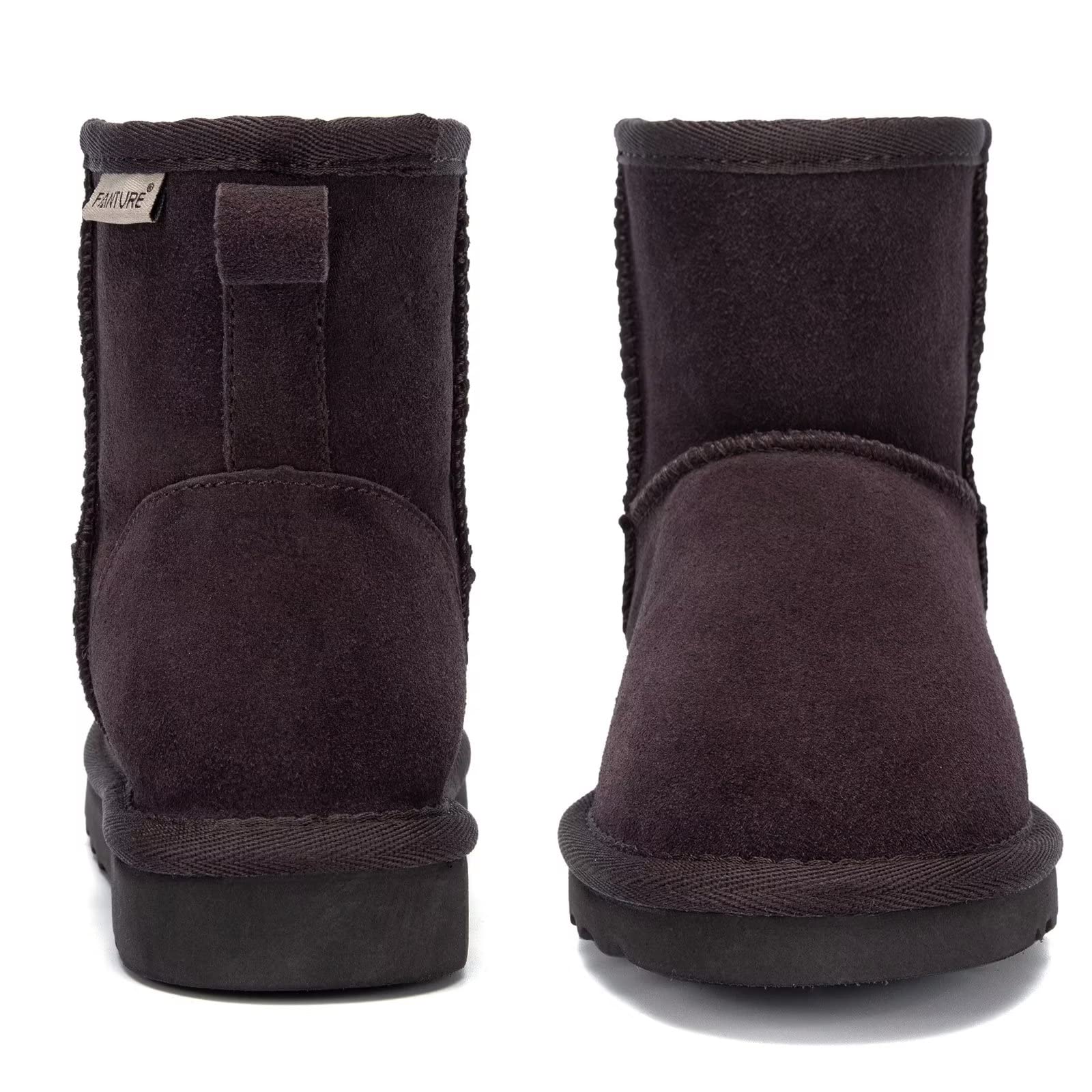 FANTURE Kids Snow Boots for Boys & Girls - Warm Winter Boots with Cow Suede & Faux Fur Lining - Durable Waterproof Shoes for Toddler & Youth (Little Kid/Big Kid) - Perfect for Snow Play, Winter Hiking & Cold Weather Activities