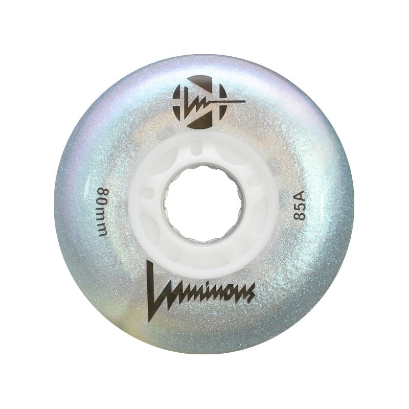 Luminous LED Inline Wheels 80mm - Pack of 4 | Glow in The Dark Skate Wheels for Night Skating, Roller Derby & Outdoor Activities