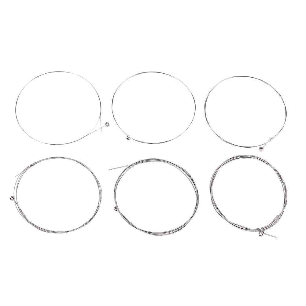 Tomotato 6-Pack Silver Steel Electric Guitar Strings - Standard Gauge, Waterproof & Durable for Electric Guitars - Perfect for Performances, Practice & Stage Use (Silver)