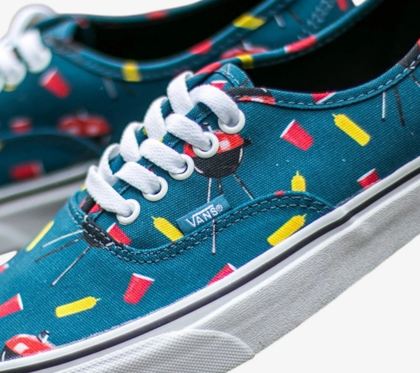 Vans Authentic Blue Print Skate Shoes - Classic Sneakers for Men & Women | Perfect for Casual Wear, Skateboarding & Street Fashion