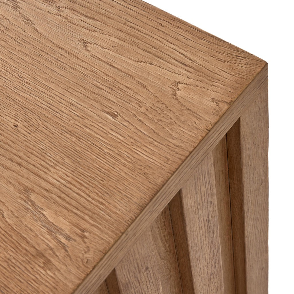 Ramos Modern TV Stand with Bleached Oak Veneer - Stylish Media Console for Living Room, Bedroom & Home Theater