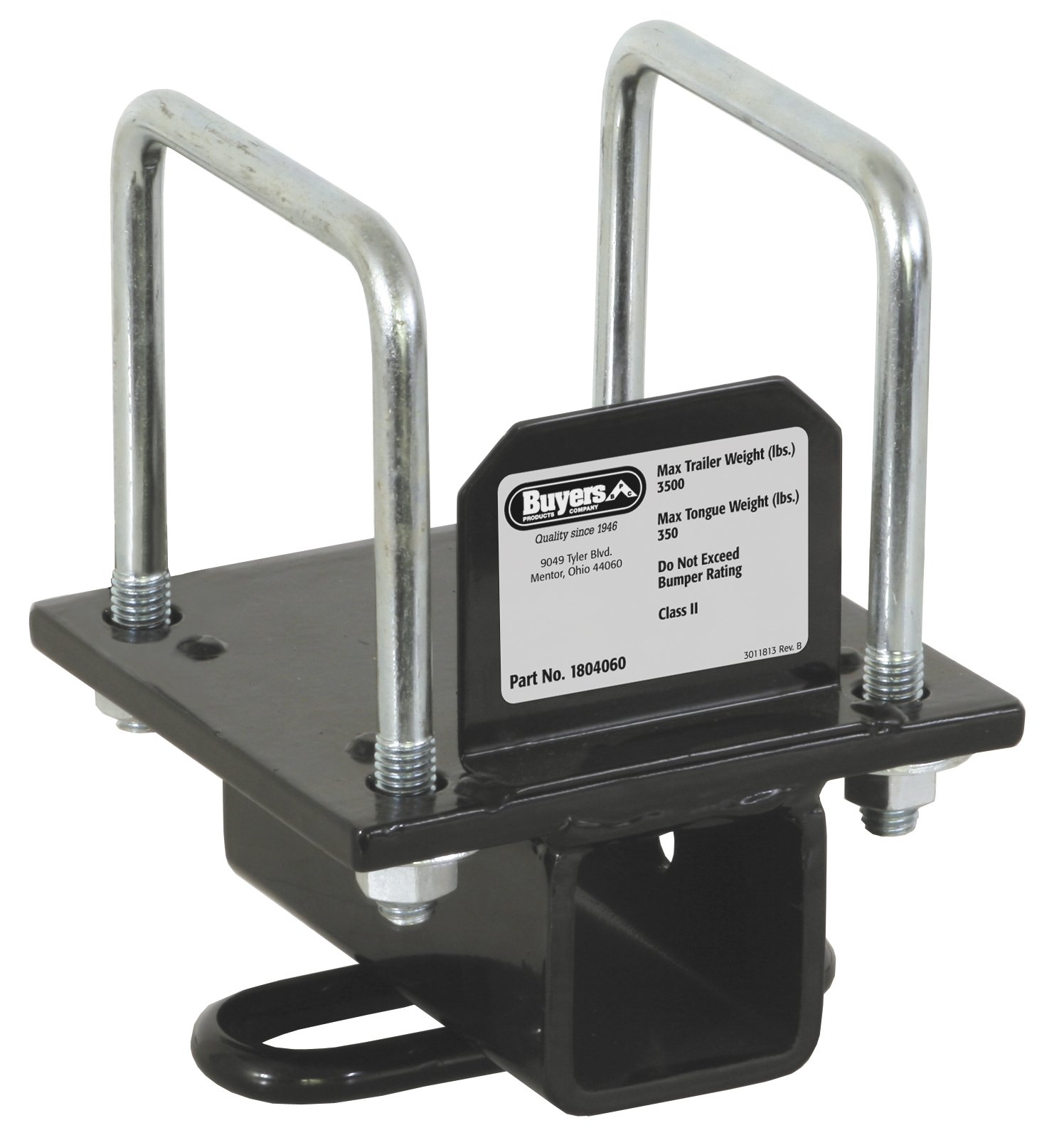 Buyers Products 1804060 Universal Trailer Hitch - Heavy Duty Black Towing Receiver for Trucks, SUVs & Vans - Perfect for Hauling Trailers, Boats & Campers