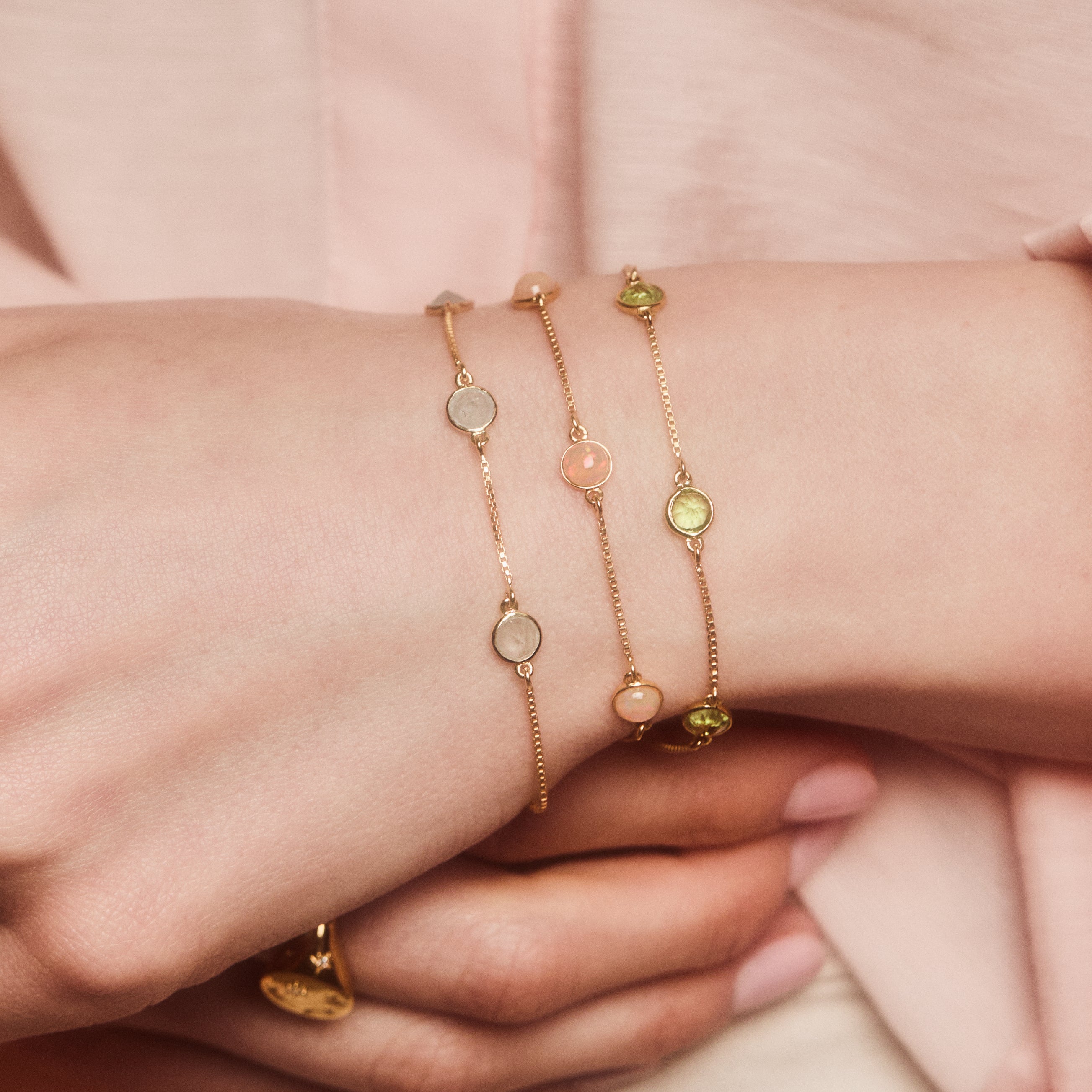 Elegant Semi-Precious Birthstone Bracelet | Personalized Zodiac Jewelry Gift for Women | Perfect for Birthdays, Anniversaries & Special Occasions
