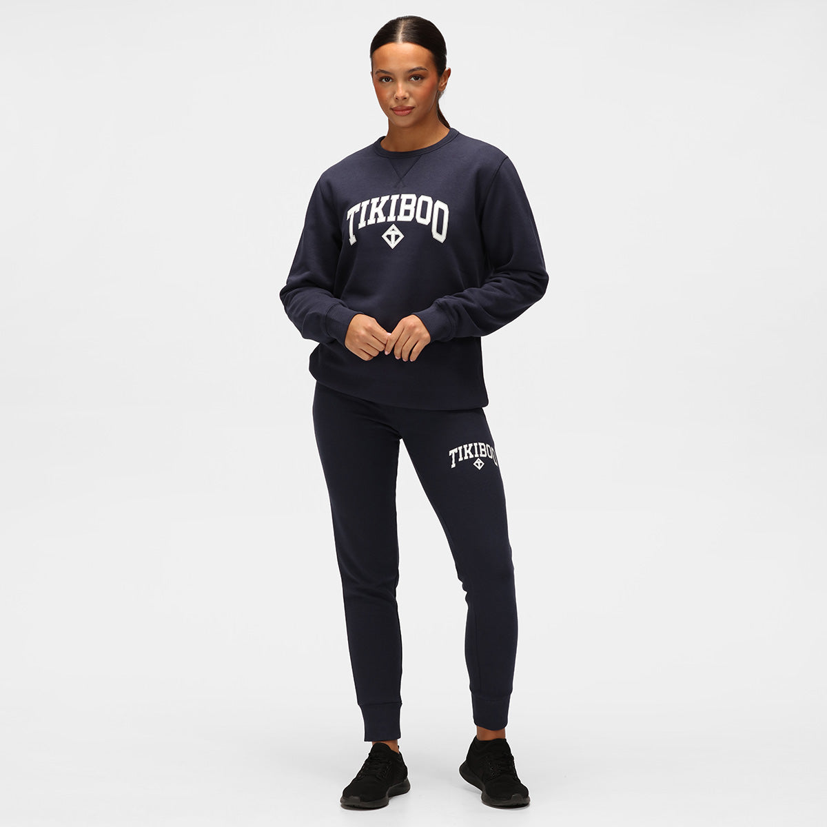 Navy Blue Athleisure Sweatshirt for Women - Comfortable Casual Pullover Hoodie | Perfect for Yoga, Gym & Lounge Wear